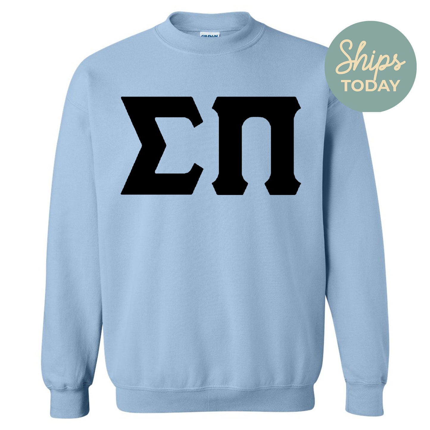 Sigma Pi Black Letters Fraternity Sweatshirt _ 34932g