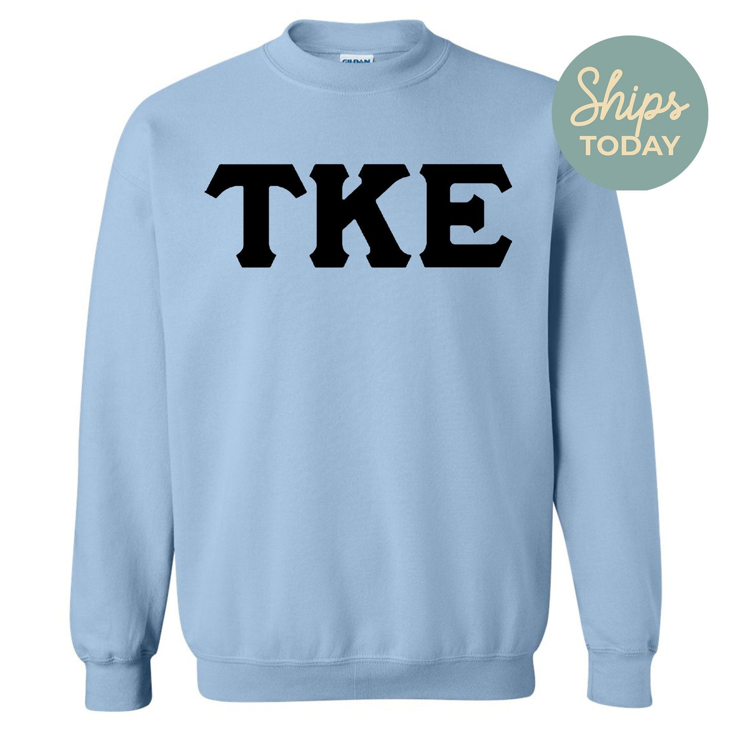 Tau Kappa Epsilon Black Letters Fraternity Sweatshirt _ 34934g