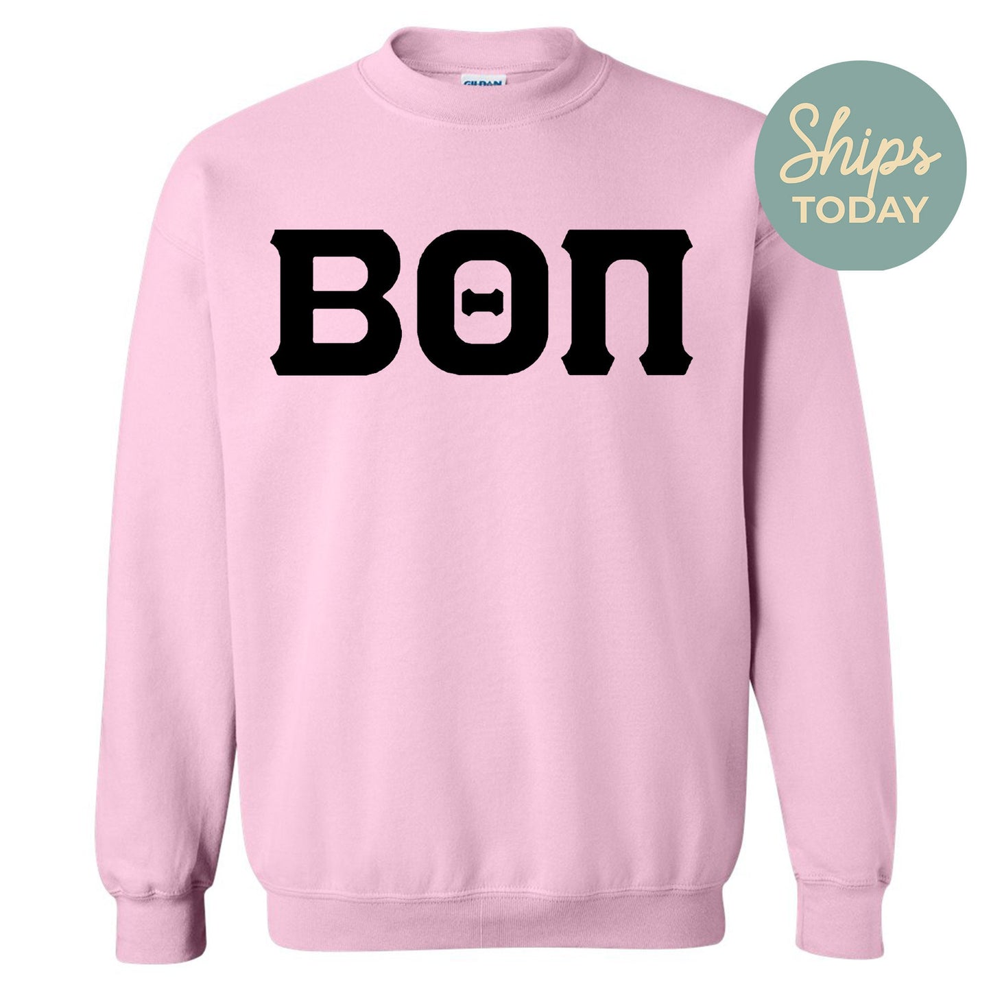 Beta Theta Pi Black Letters Fraternity Sweatshirt _ 34911g