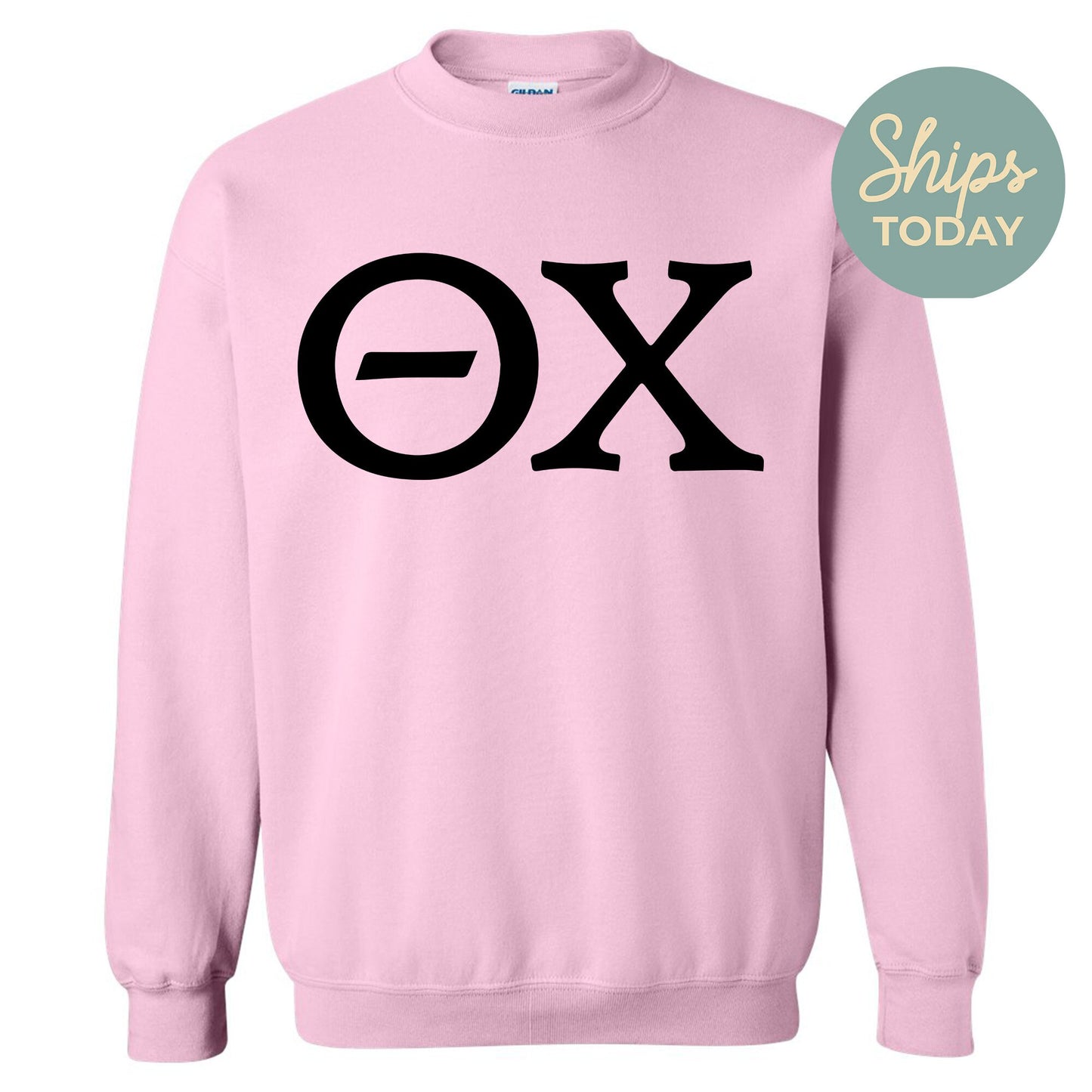 Theta Chi Black Letters Fraternity Sweatshirt _ 34935g