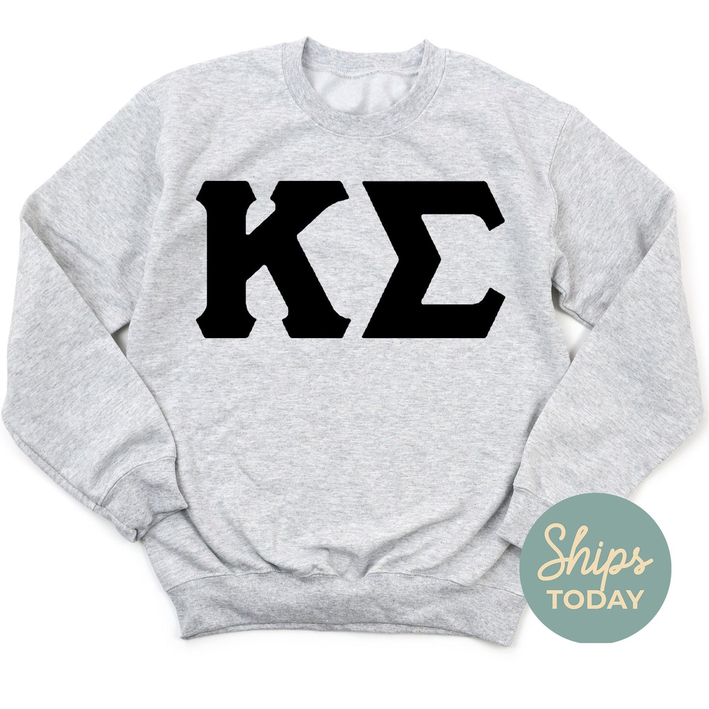 Kappa Sigma Black Letters Fraternity Sweatshirt _ 34919g