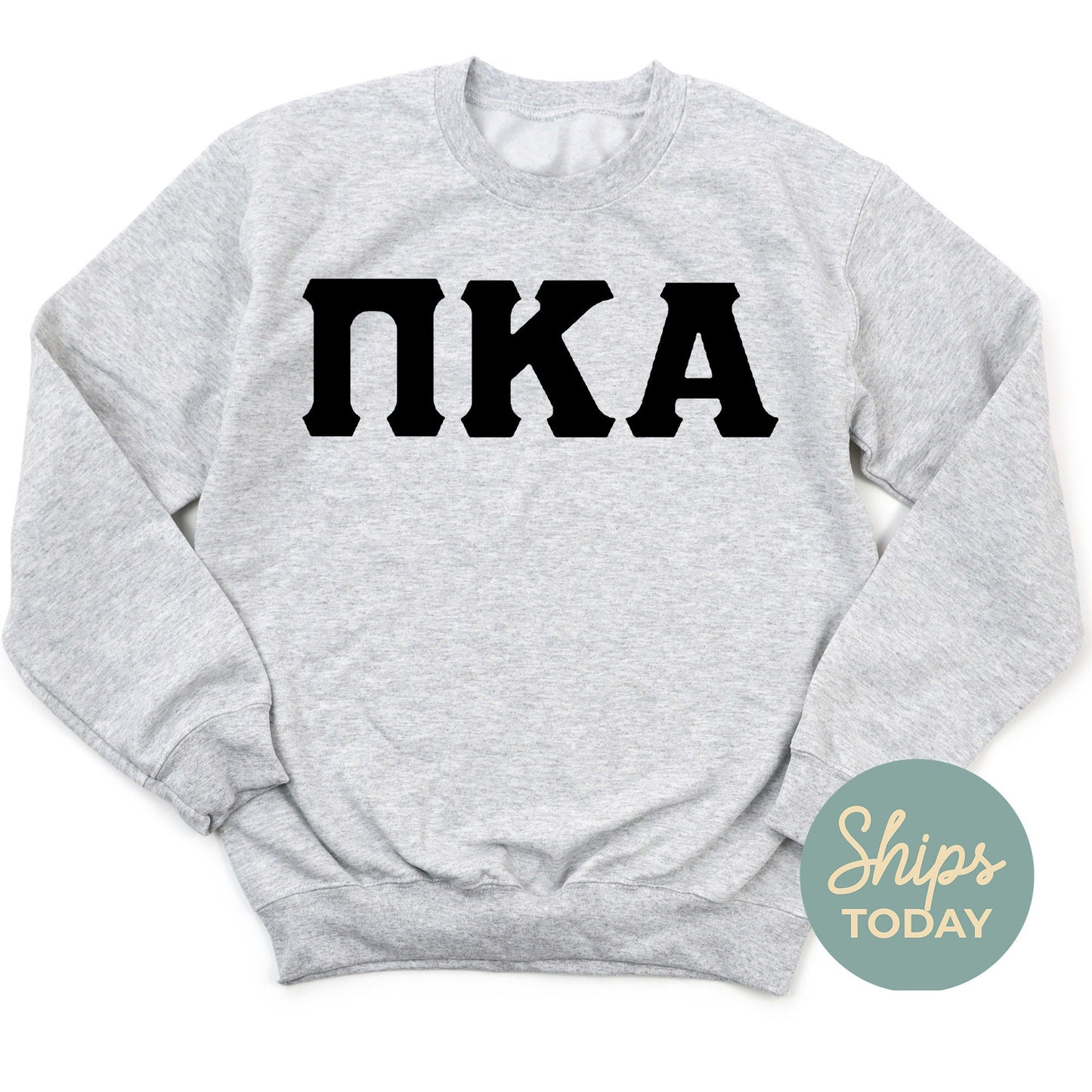 Pi Kappa Alpha Black Letters Fraternity Sweatshirt _ 34925g