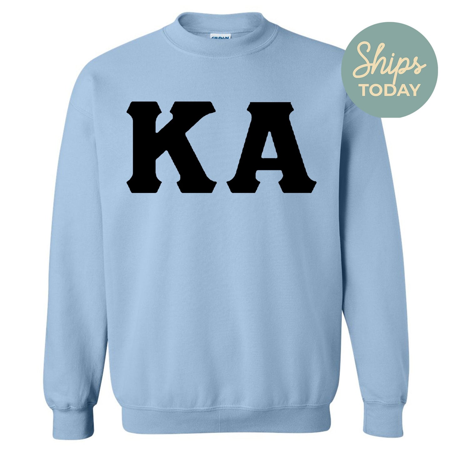 Kappa Alpha Order Black Letters Fraternity Sweatshirt _ 34918g