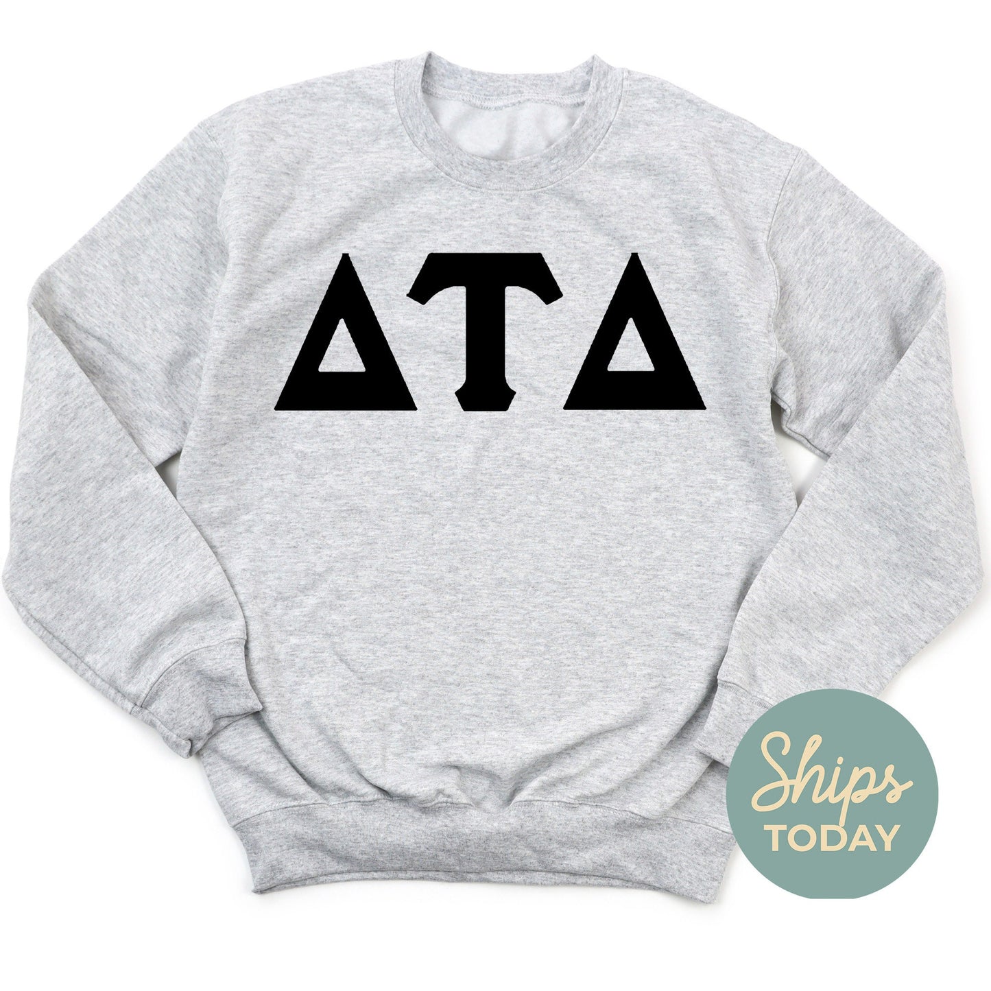 Delta Tau Delta Black Letters Fraternity Sweatshirt _ 34915g