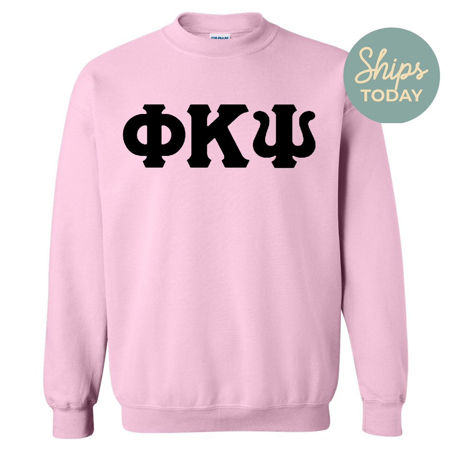 Phi Kappa Psi Black Letters Fraternity Sweatshirt _ 34922g