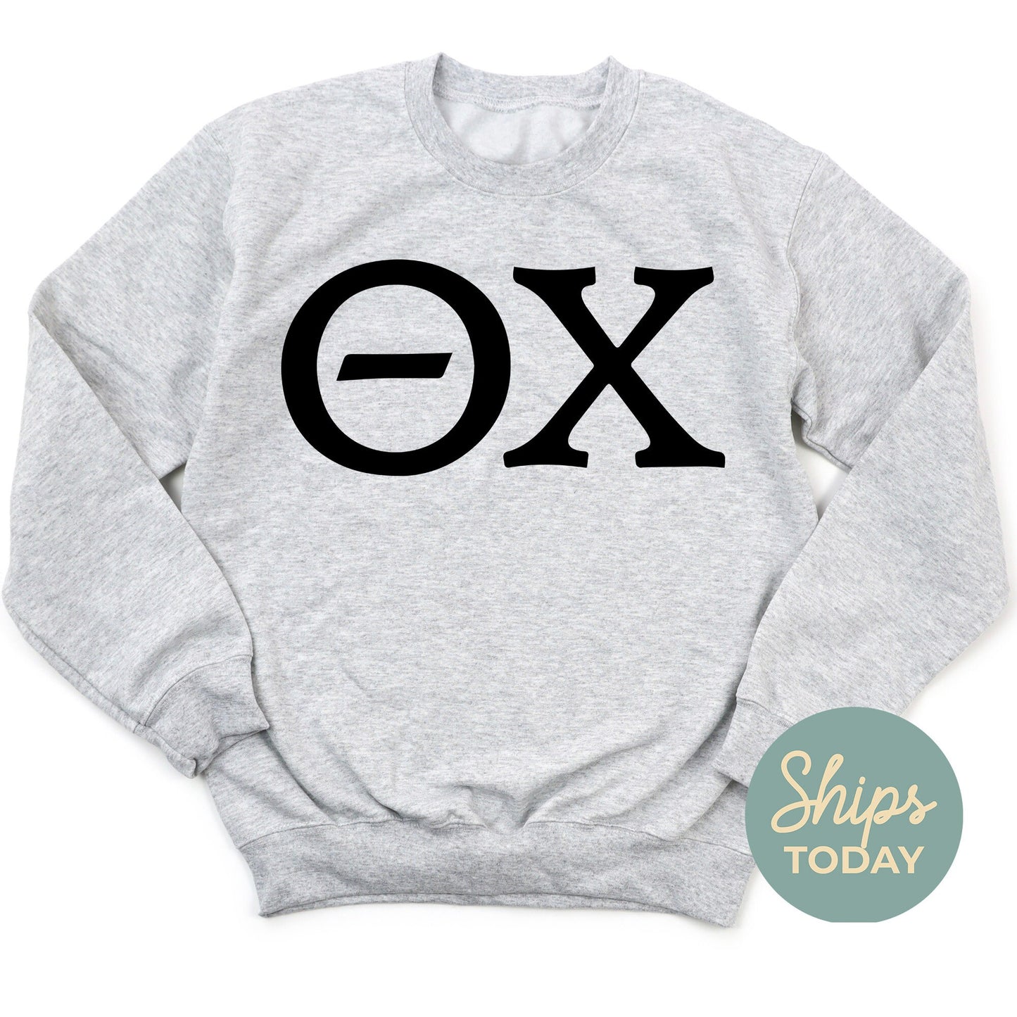 Theta Chi Black Letters Fraternity Sweatshirt _ 34935g
