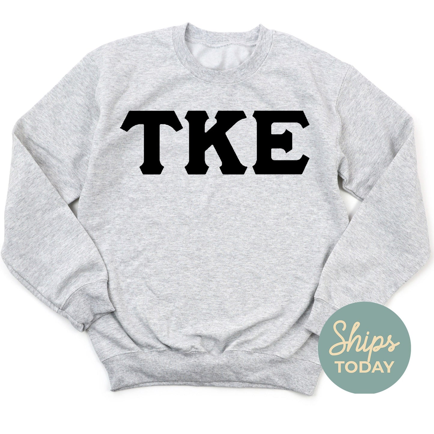 Tau Kappa Epsilon Black Letters Fraternity Sweatshirt _ 34934g