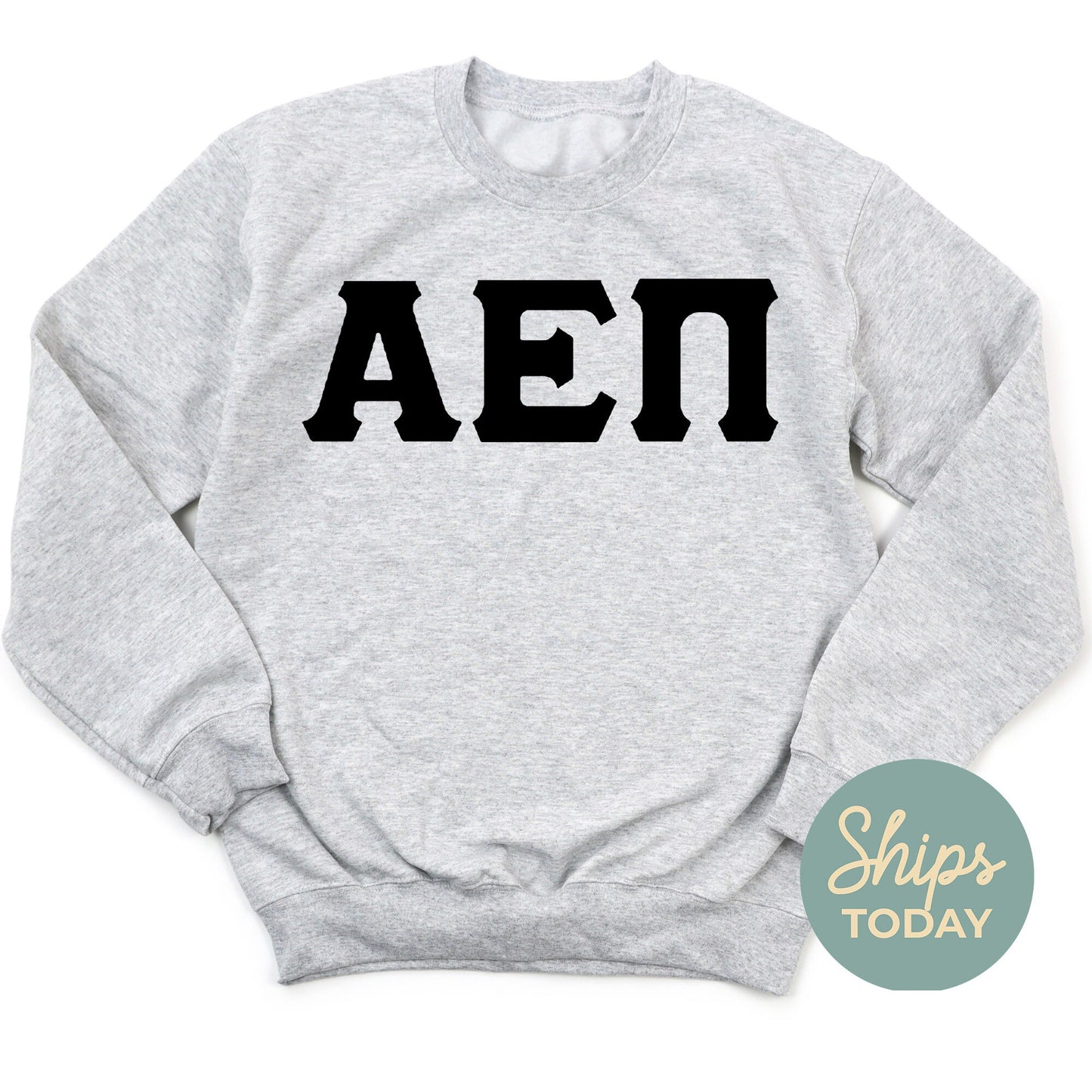 Alpha Epsilon Pi Black Letters Fraternity Sweatshirt _ 34907g