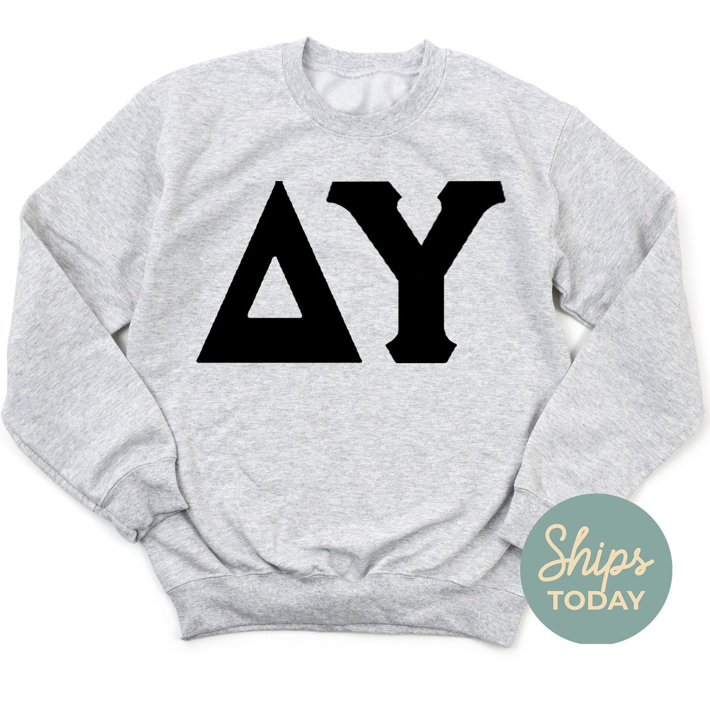 Delta Upsilon Black Letters Fraternity Sweatshirt _ 34916g