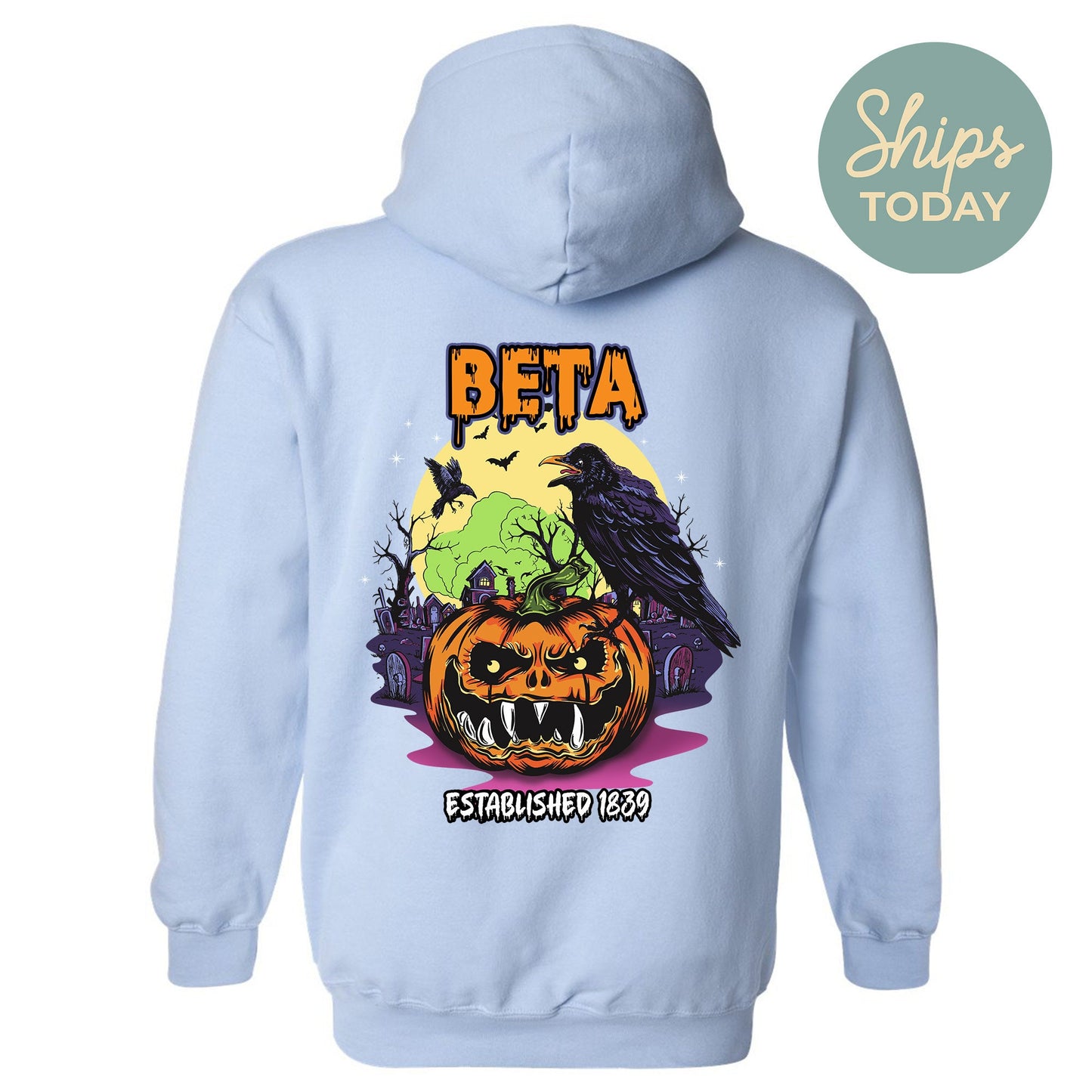 Beta Theta Pi Halloween Bats Fraternity Hoodie _ 36256g
