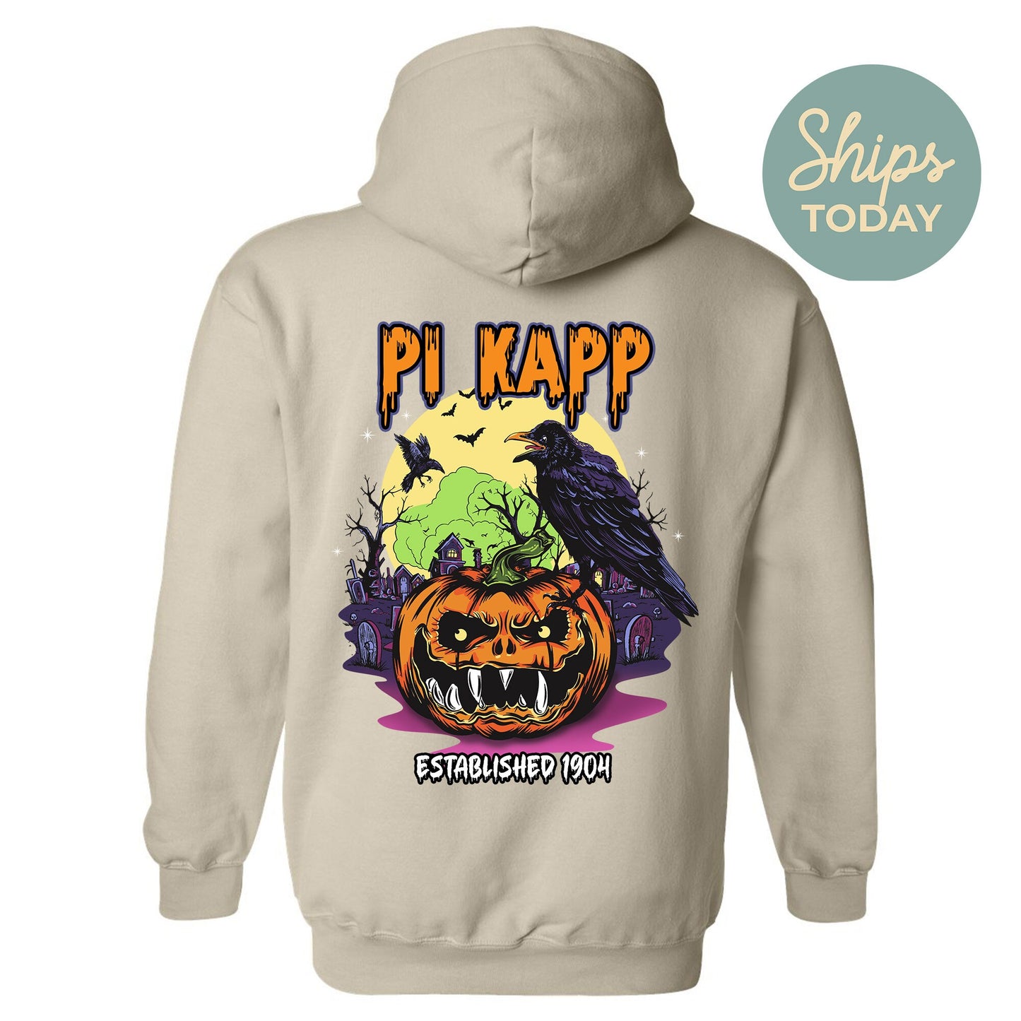 Pi Kappa Phi Halloween Bats Fraternity Hoodie _ 36271g