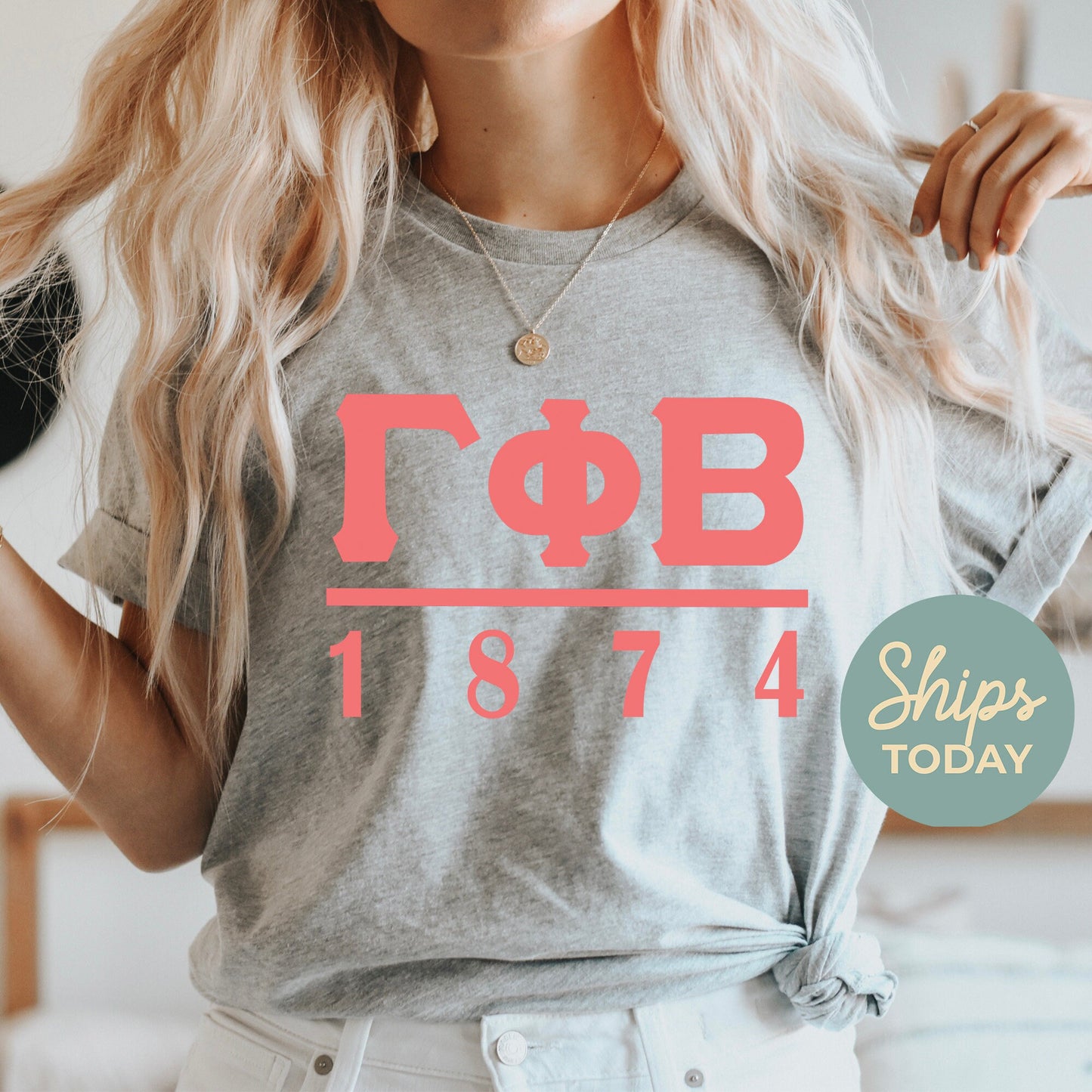 Gamma Phi Beta Monochromatic Sorority T-shirt _ 30857g