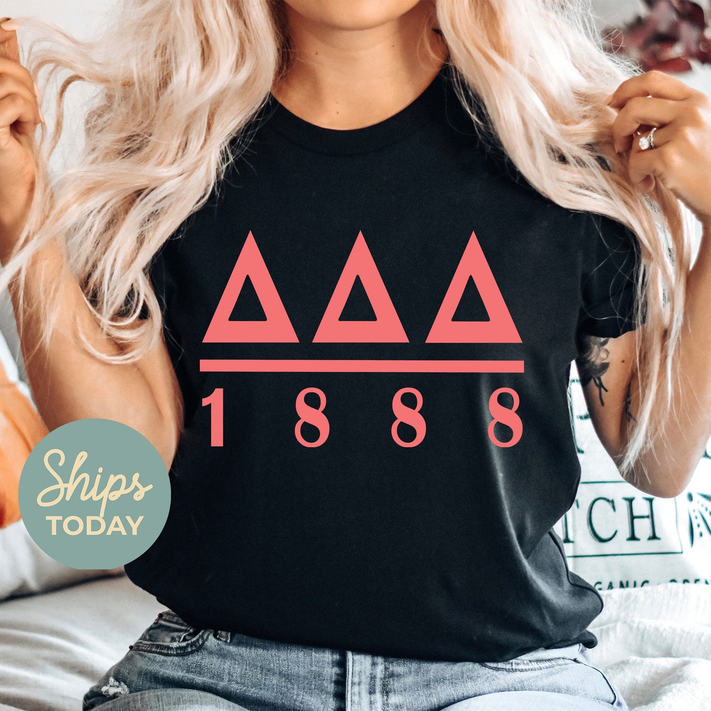 Delta Delta Delta Monochromatic Sorority T-shirt _ 30853g