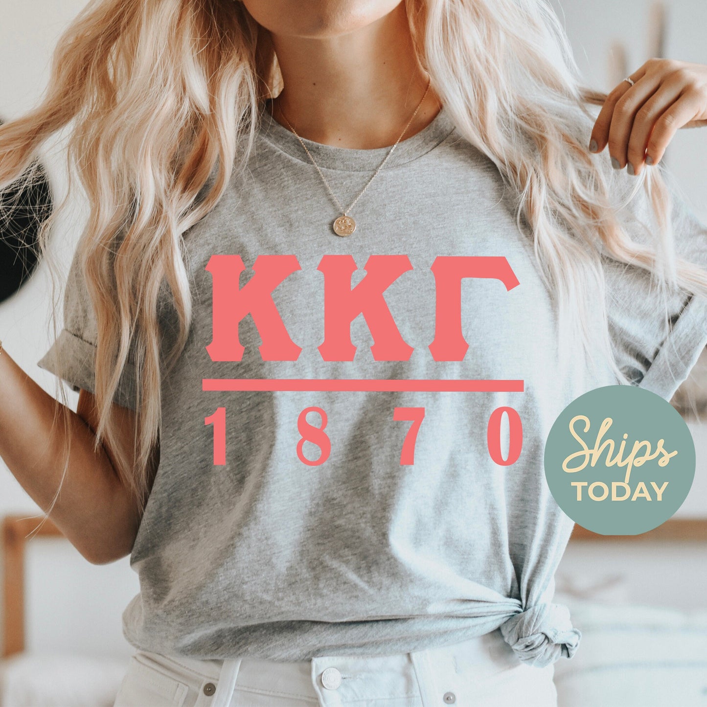 Kappa Kappa Gamma Monochromatic Sorority T-shirt _ 30860g