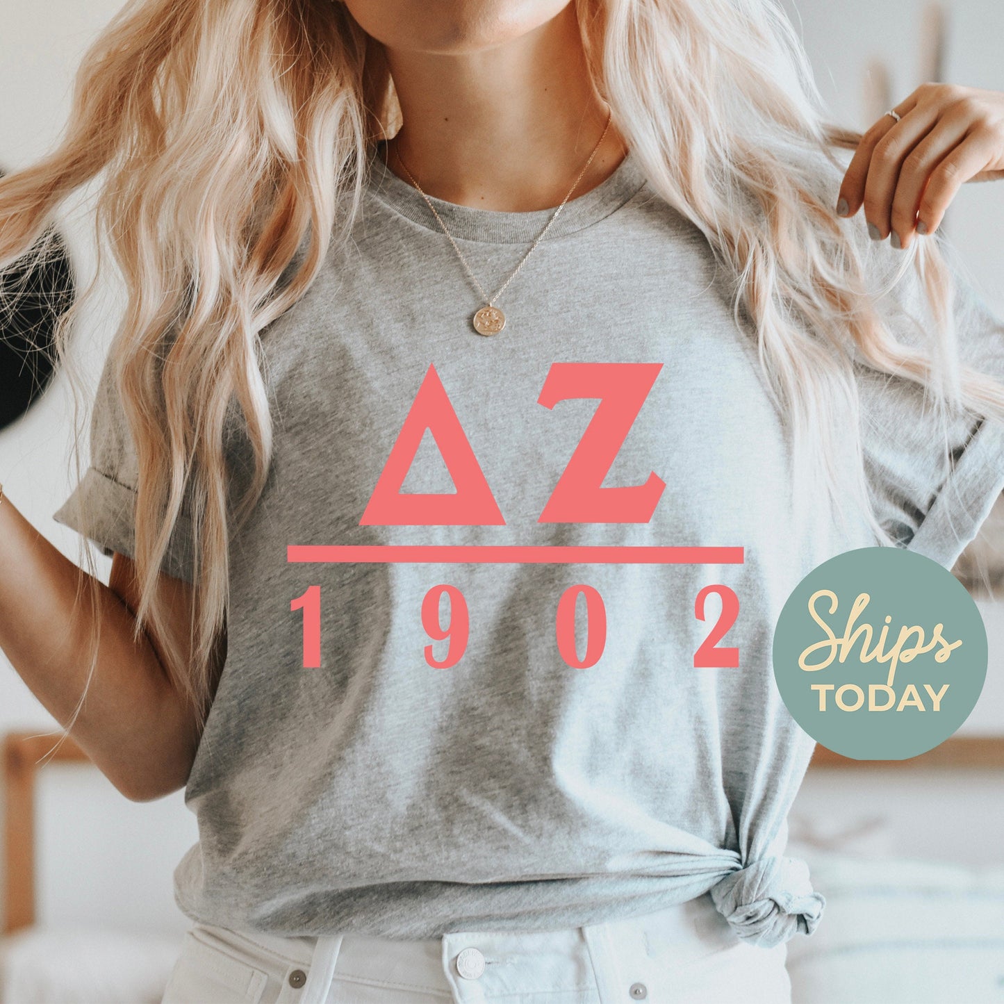 Delta Zeta Monochromatic Sorority T-shirt _ 30856g