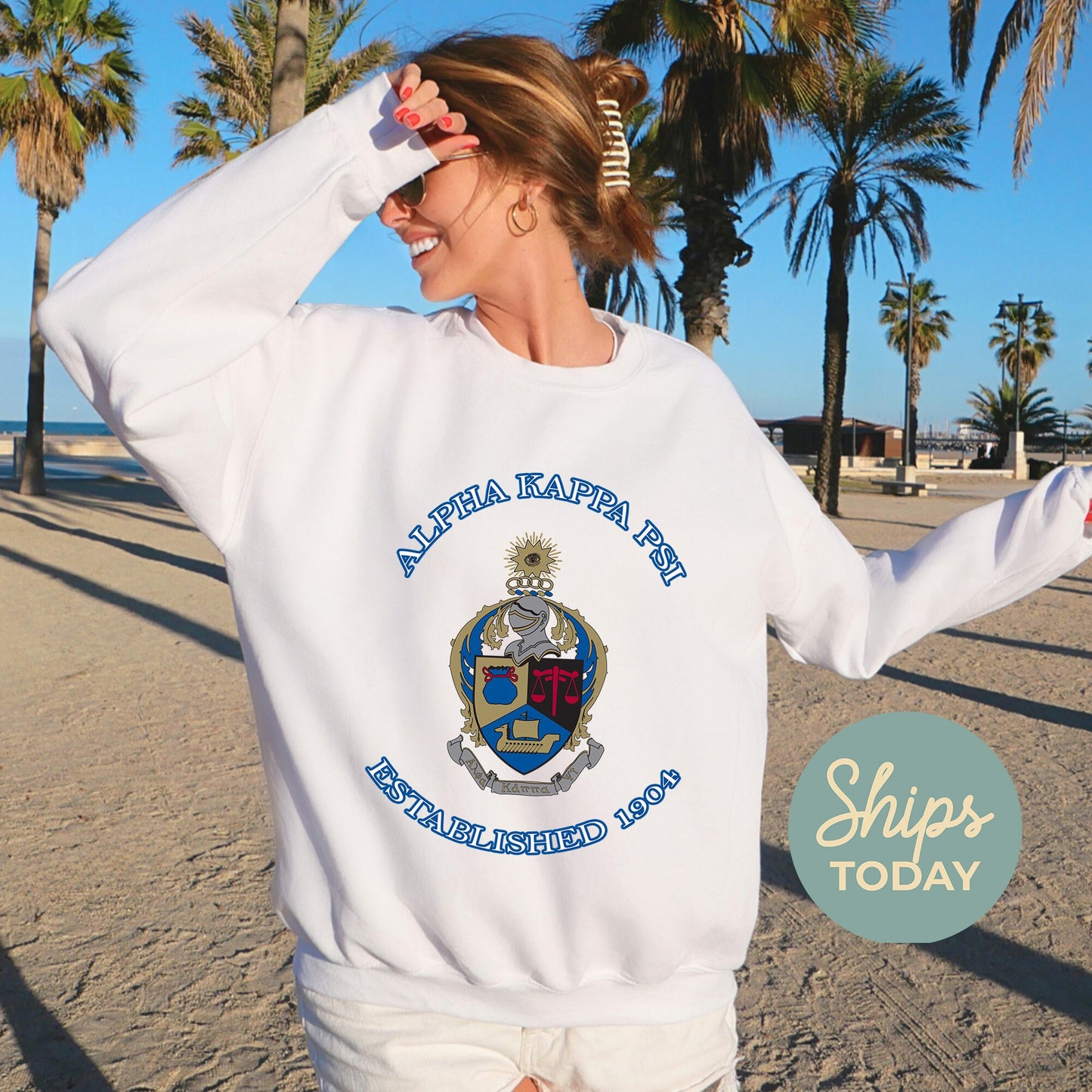 Alpha Kappa Psi Iconic Insignia COED Sweatshirt _ 35664g