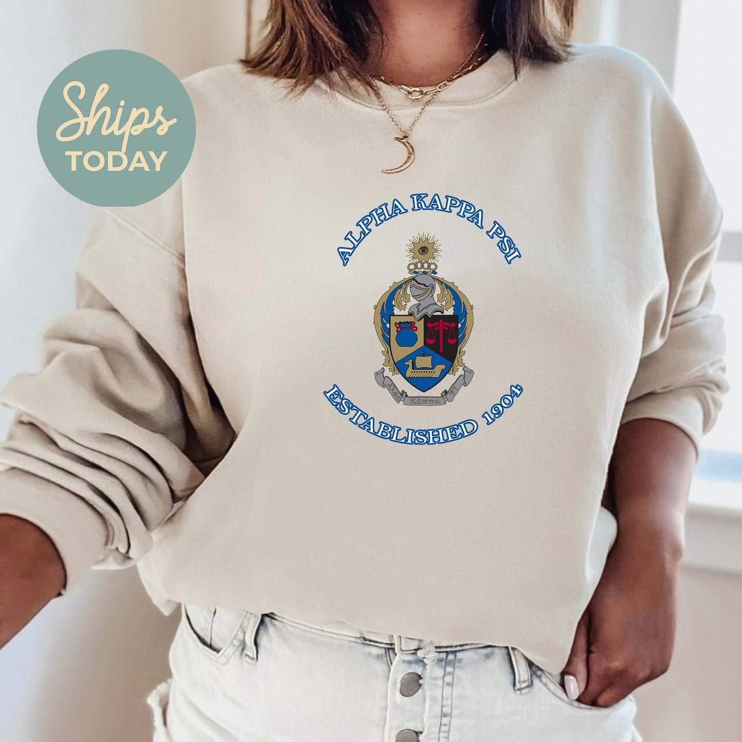 Alpha Kappa Psi Iconic Insignia COED Sweatshirt _ 35664g