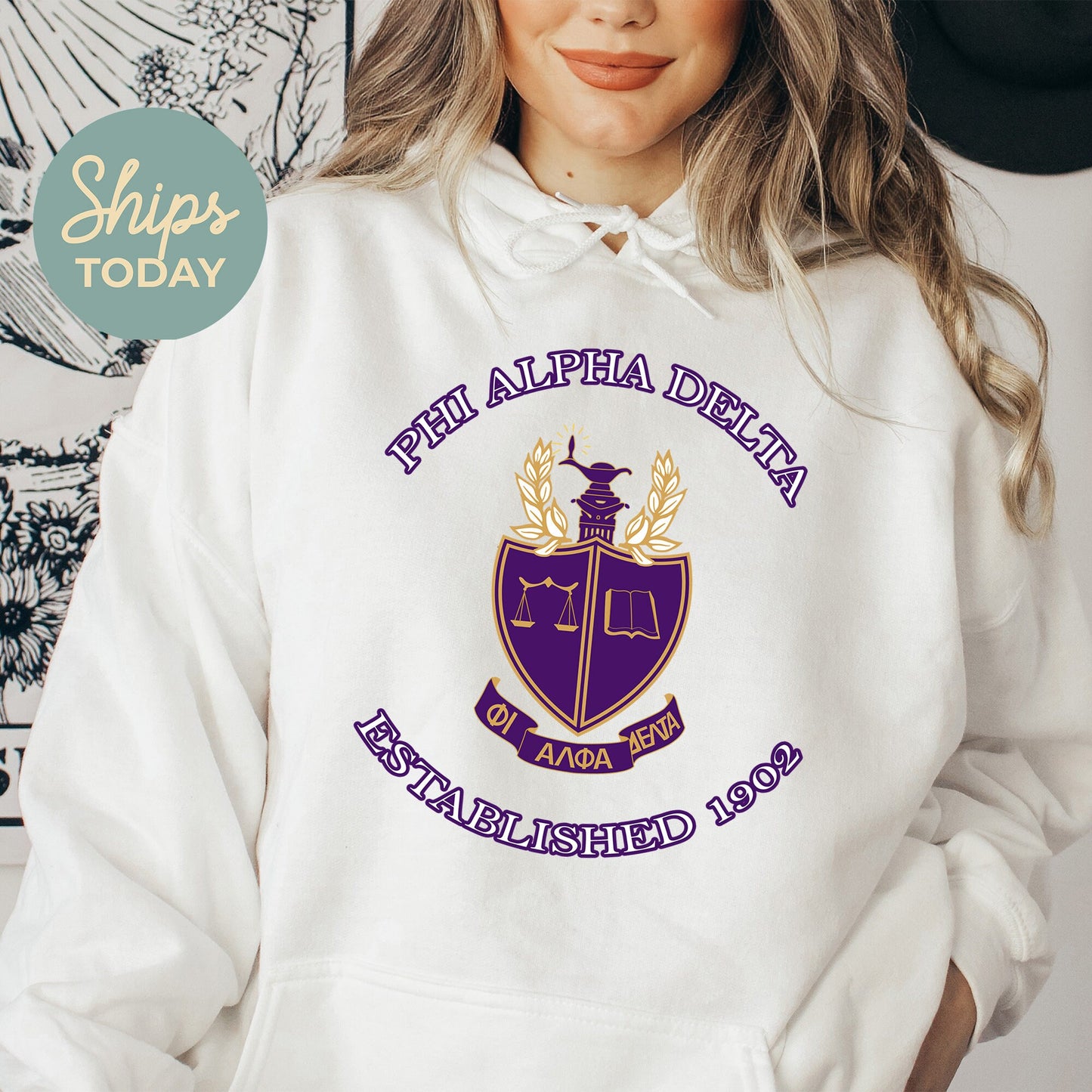 Phi Alpha Delta Iconic Insignia COED Hoodie _ 35672g