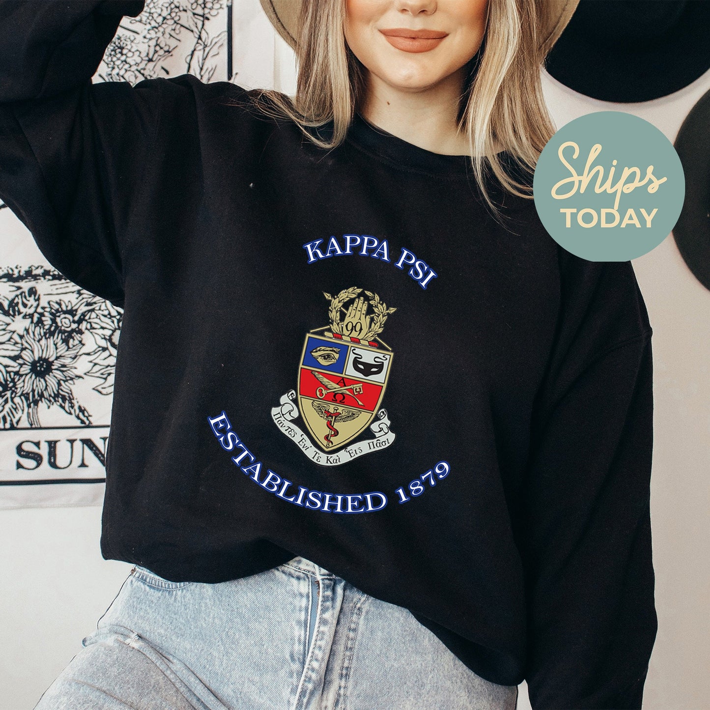 Kappa Psi Iconic Insignia COED Sweatshirt _ 35670g
