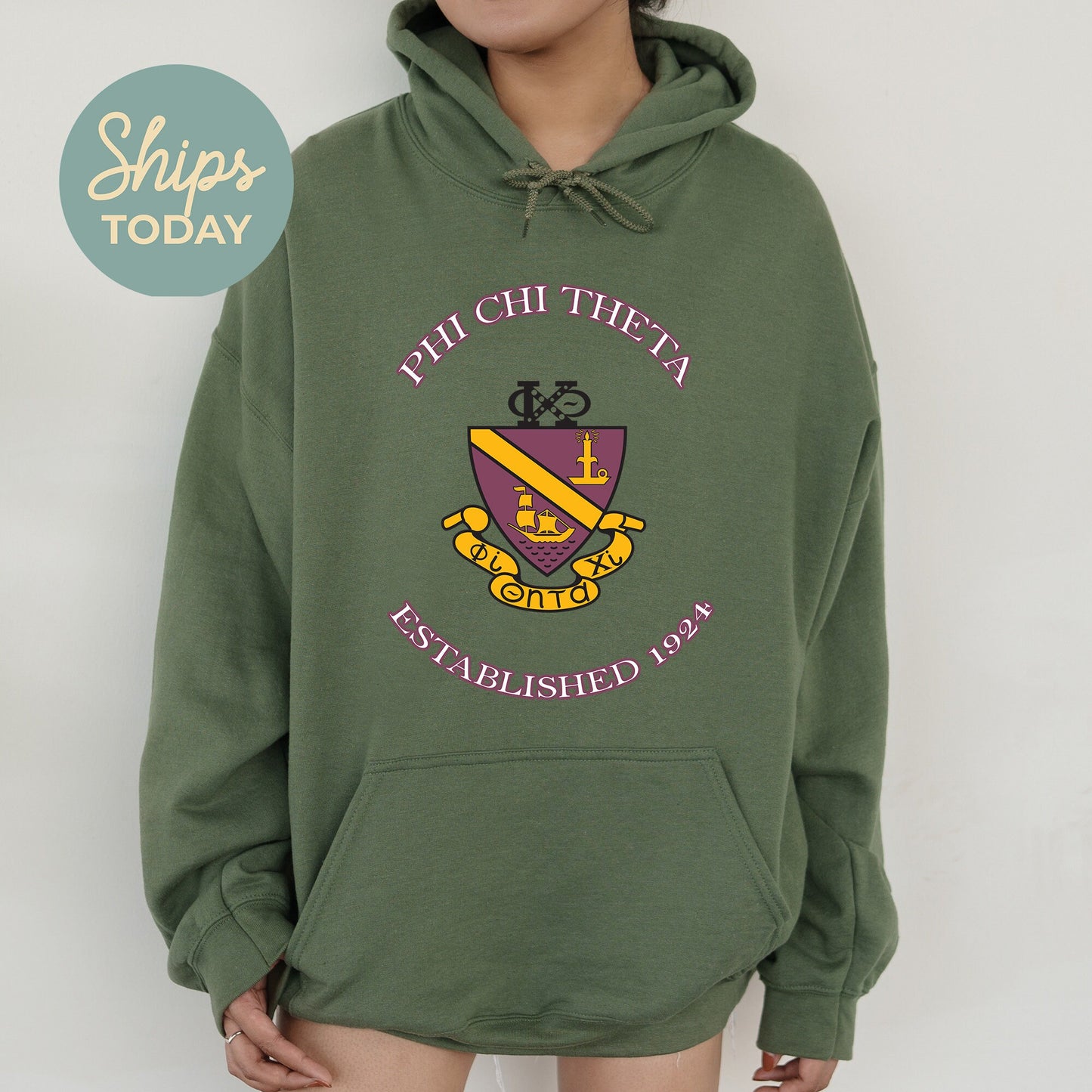 Phi Chi Theta Iconic Insignia COED Hoodie _ 35673g