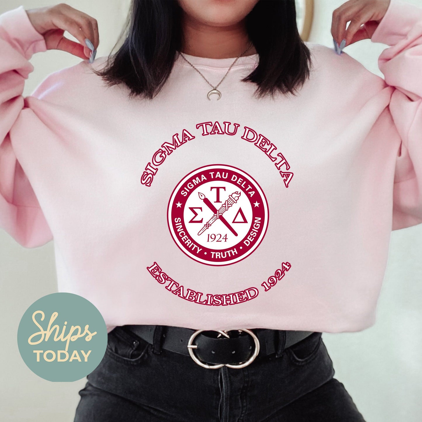 Sigma Tau Delta Iconic Insignia COED Sweatshirt _ 35677g