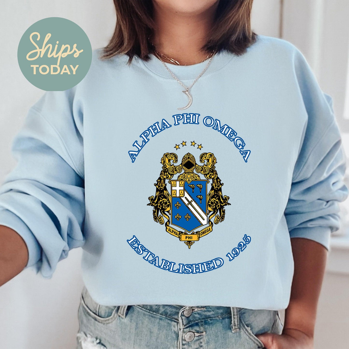 Alpha Phi Omega Iconic Insignia COED Sweatshirt _ 35665g