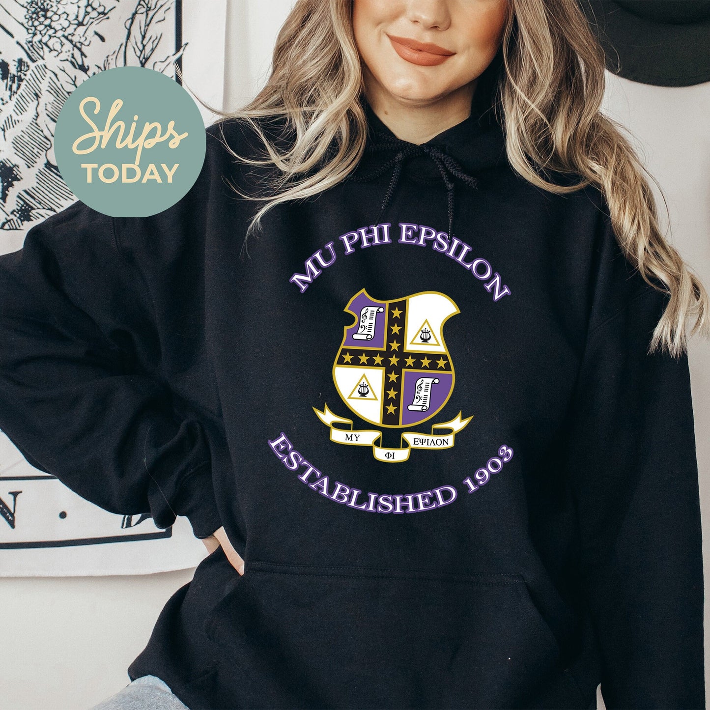 Mu Phi Epsilon Iconic Insignia COED Hoodie _ 35671g