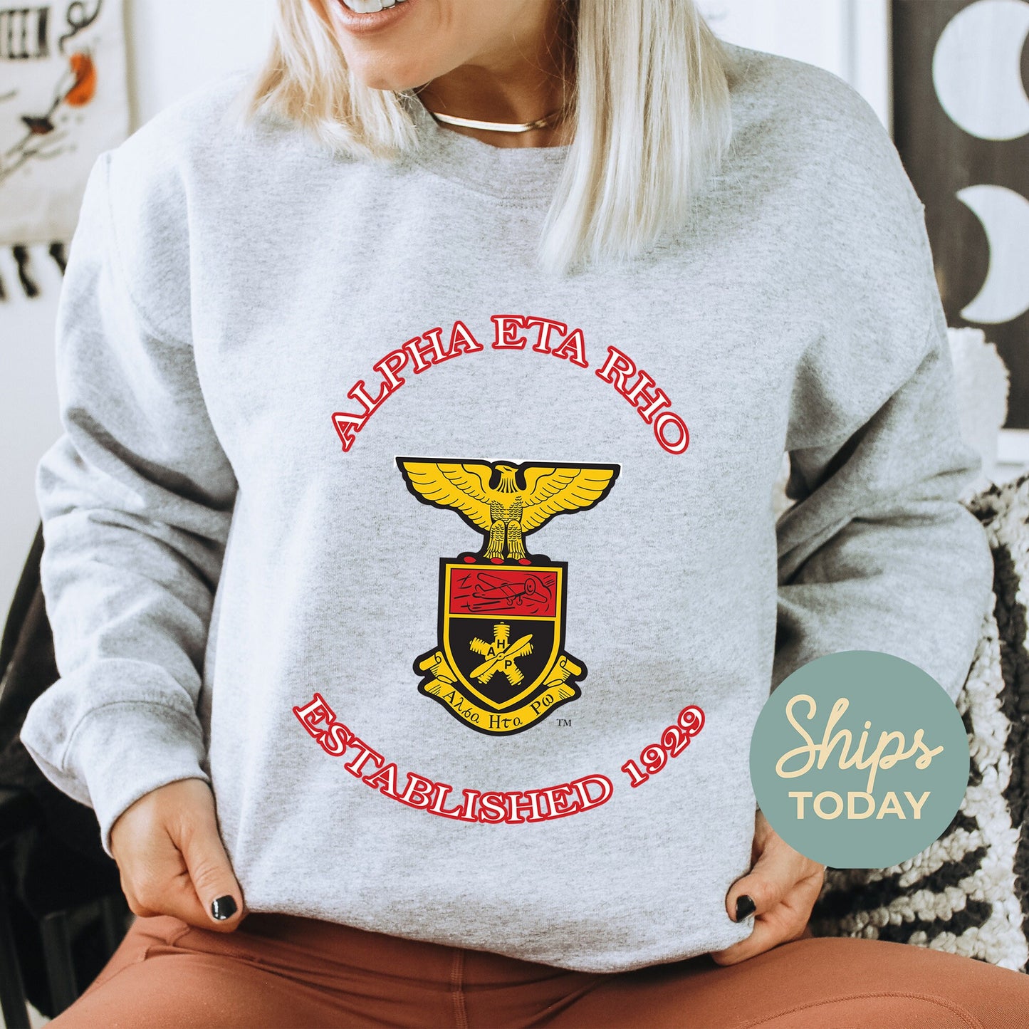 Alpha Eta Rho Iconic Insignia COED Sweatshirt _ 35663g