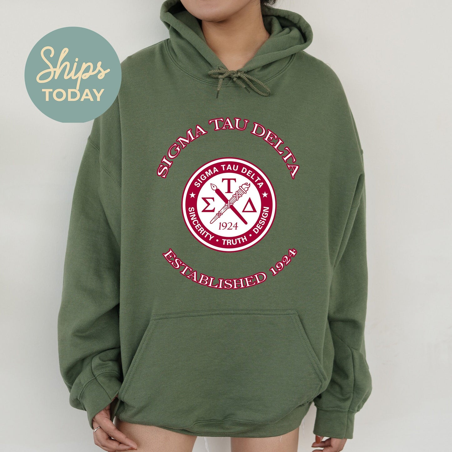 Sigma Tau Delta Iconic Insignia COED Hoodie _ 35677g