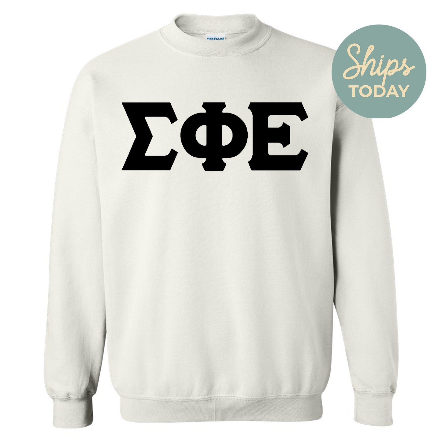 Sigma Phi Epsilon Black Letters Fraternity Sweatshirt _ 34931g