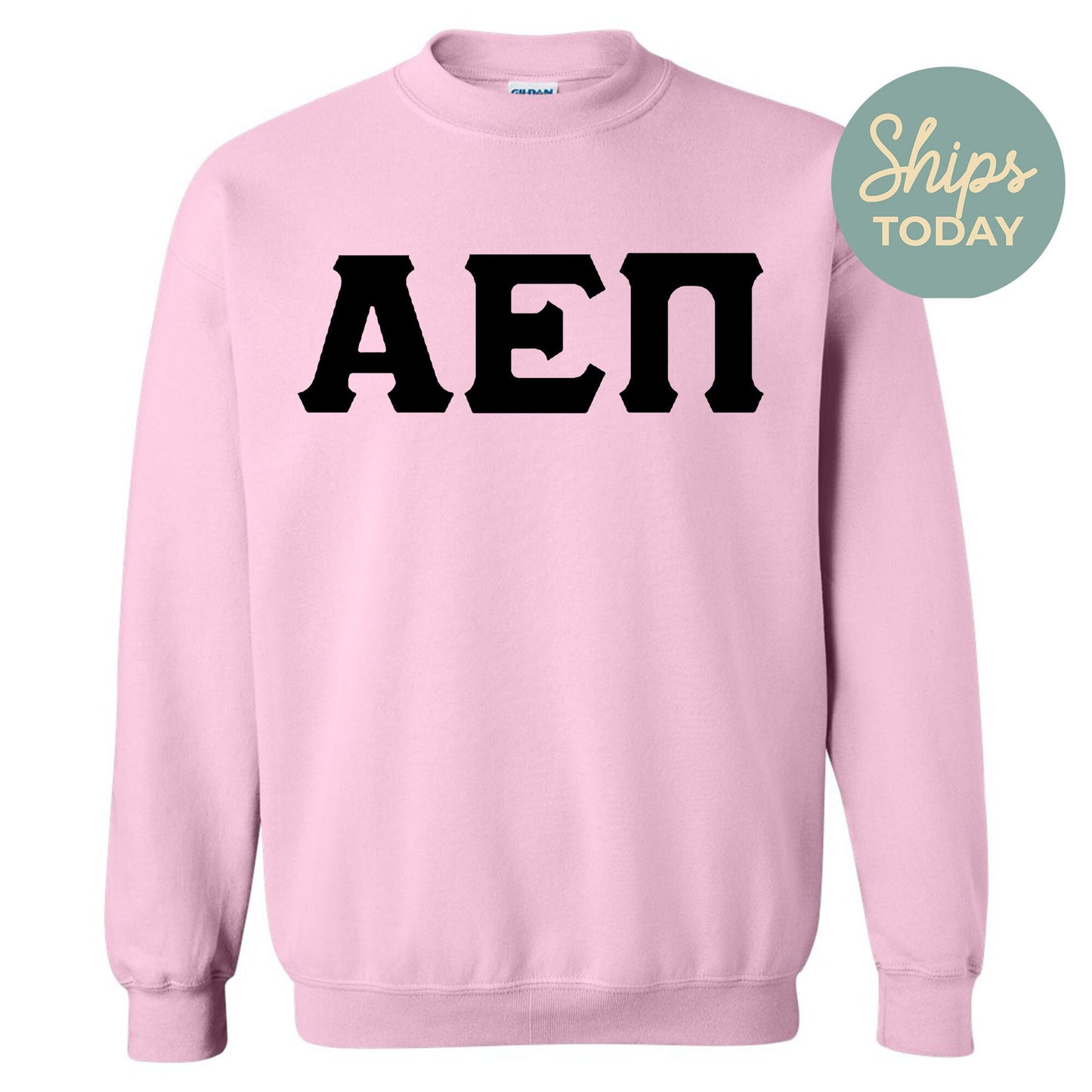 Alpha Epsilon Pi Black Letters Fraternity Sweatshirt _ 34907g