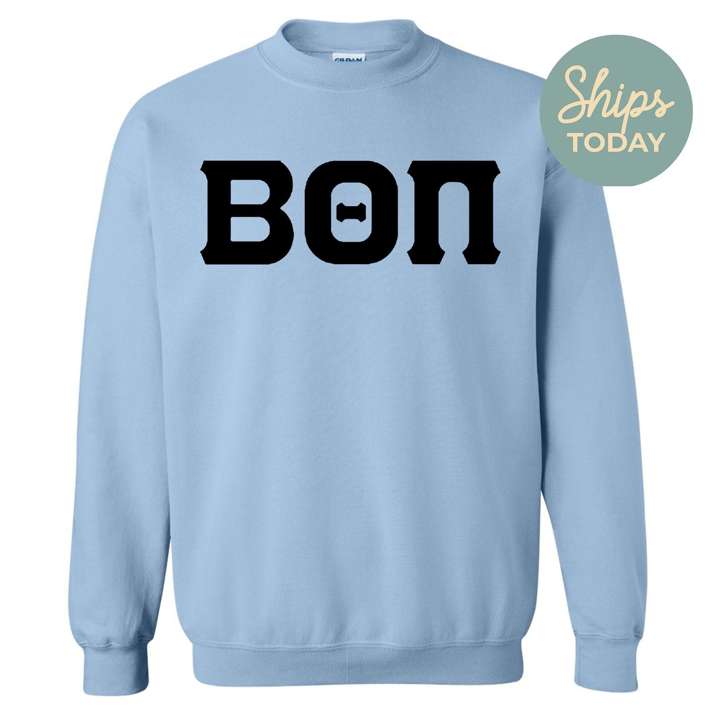 Beta Theta Pi Black Letters Fraternity Sweatshirt _ 34911g