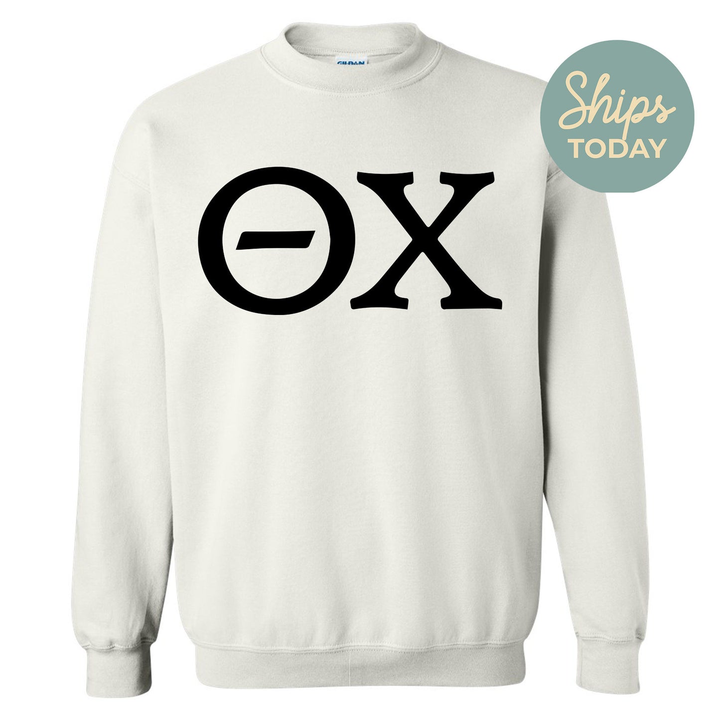 Theta Chi Black Letters Fraternity Sweatshirt _ 34935g