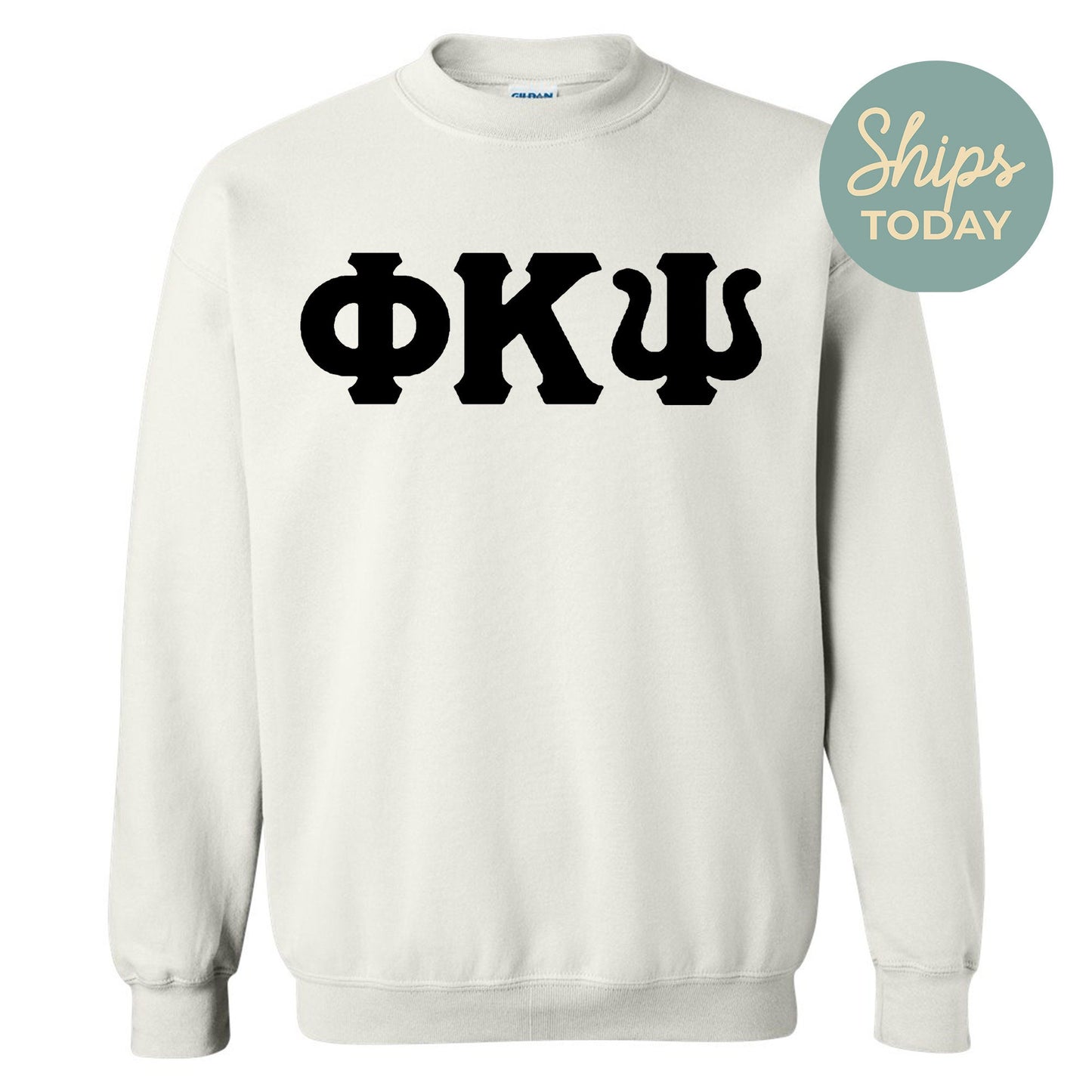 Phi Kappa Psi Black Letters Fraternity Sweatshirt _ 34922g