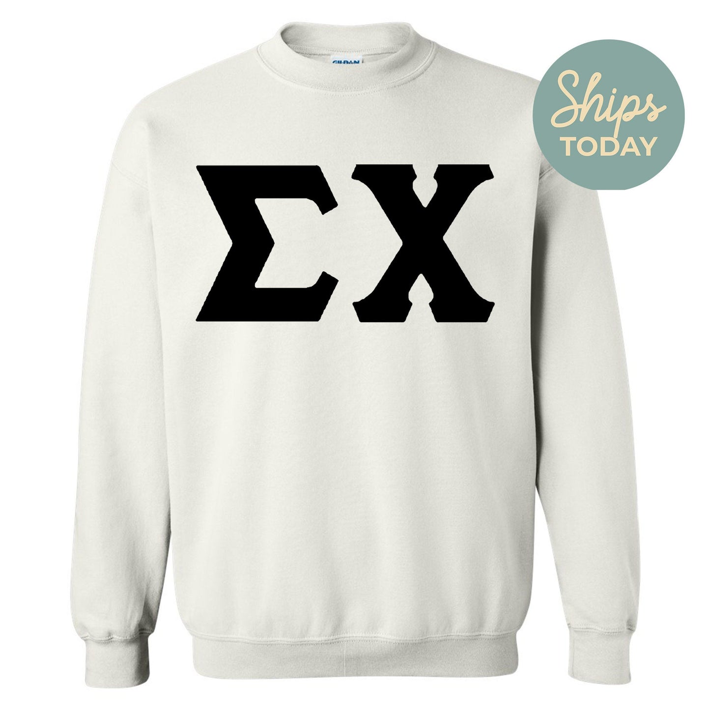 Sigma Chi Black Letters Fraternity Sweatshirt _ 34929g