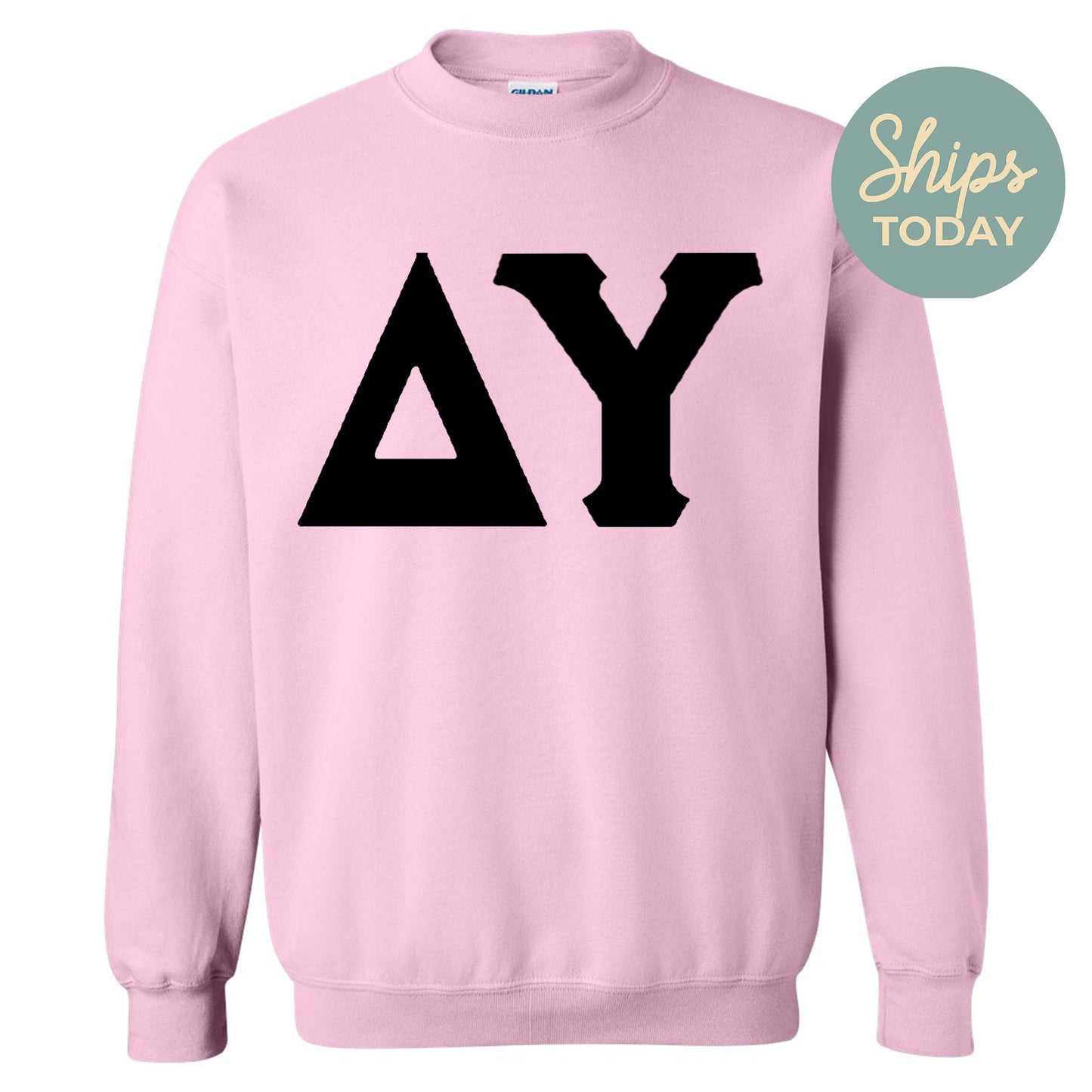 Delta Upsilon Black Letters Fraternity Sweatshirt _ 34916g