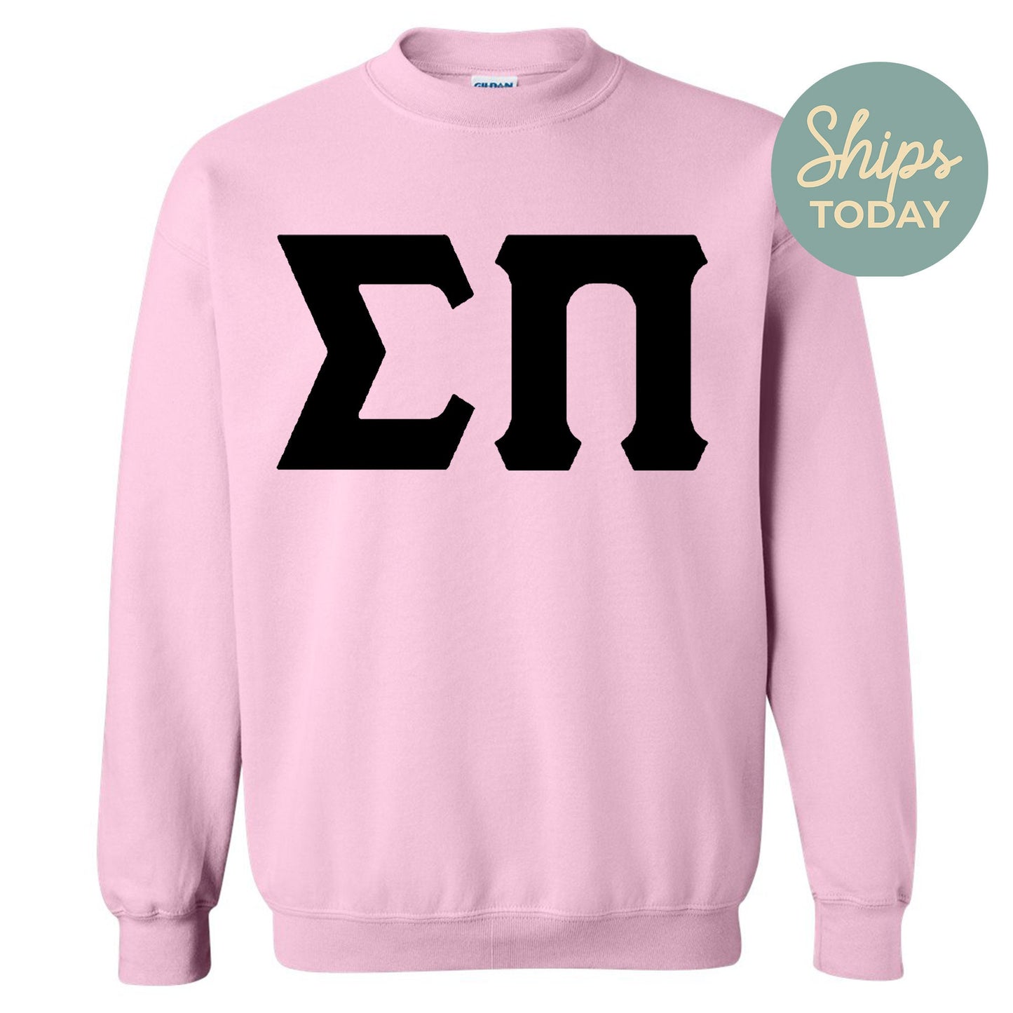 Sigma Pi Black Letters Fraternity Sweatshirt _ 34932g