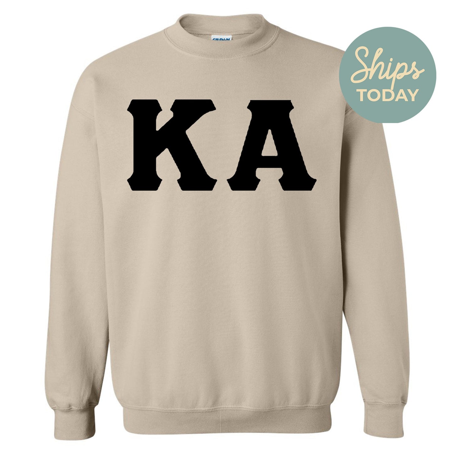 Kappa Alpha Order Black Letters Fraternity Sweatshirt _ 34918g