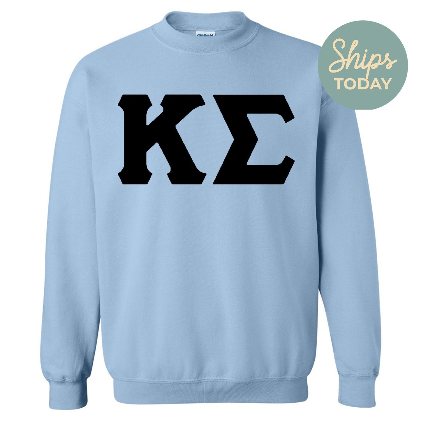 Kappa Sigma Black Letters Fraternity Sweatshirt _ 34919g