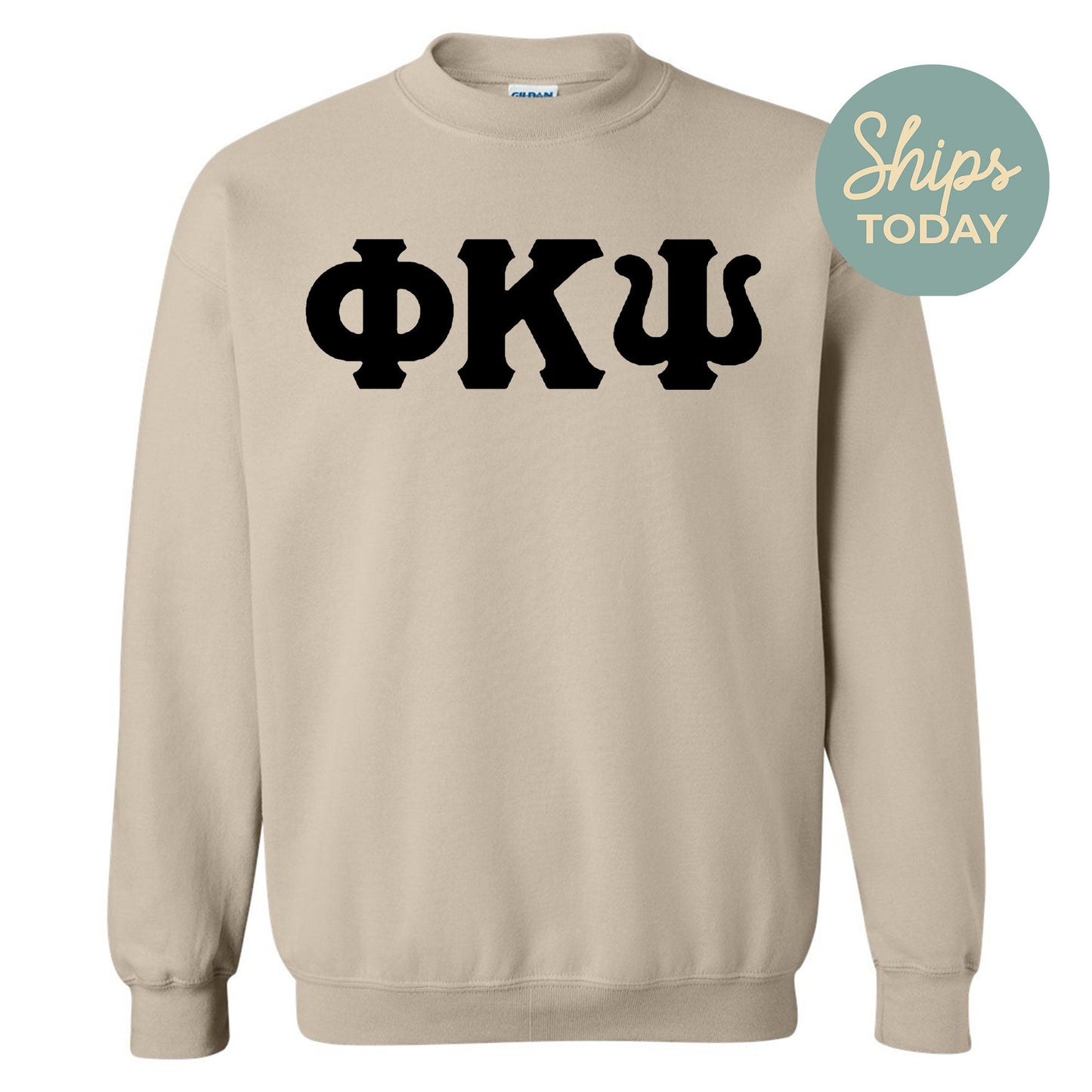 Phi Kappa Psi Black Letters Fraternity Sweatshirt _ 34922g