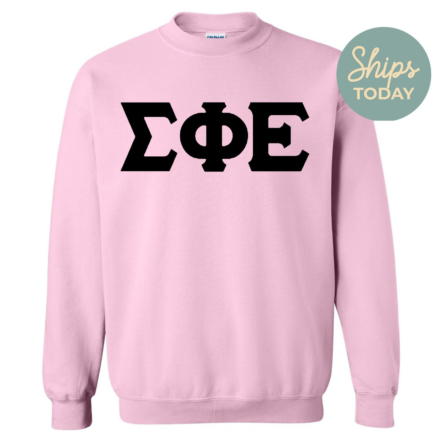 Sigma Phi Epsilon Black Letters Fraternity Sweatshirt _ 34931g