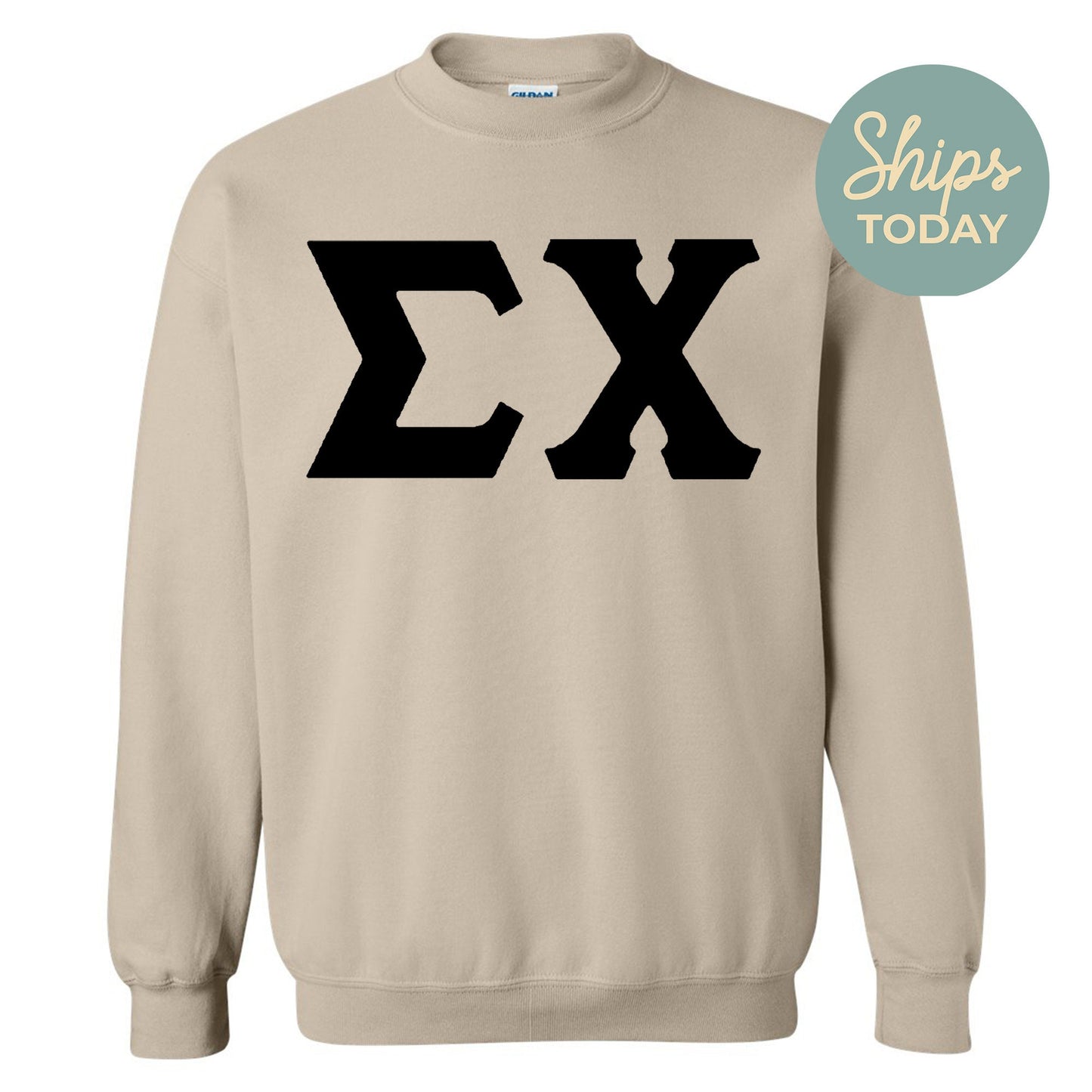 Sigma Chi Black Letters Fraternity Sweatshirt _ 34929g