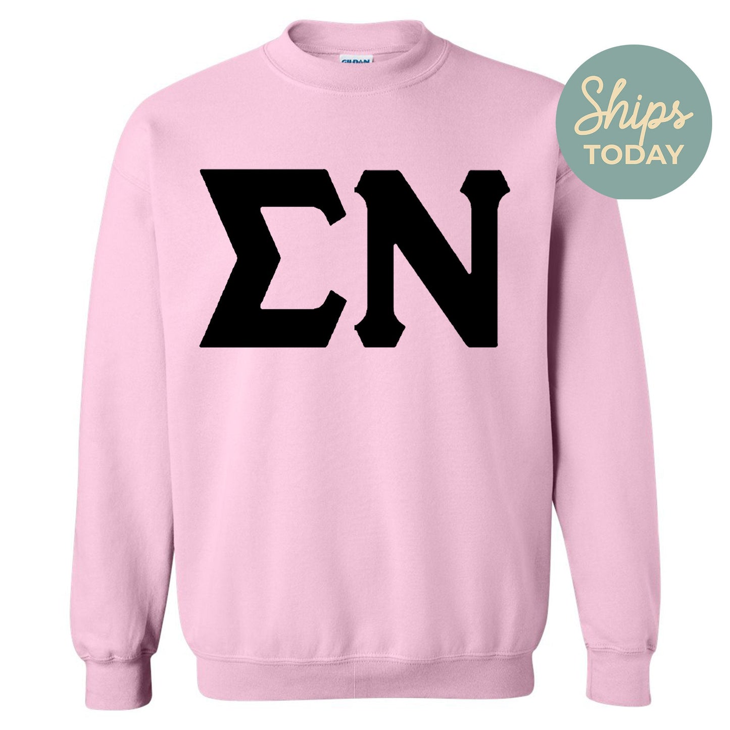 Sigma Nu Black Letters Fraternity Sweatshirt _ 34930g