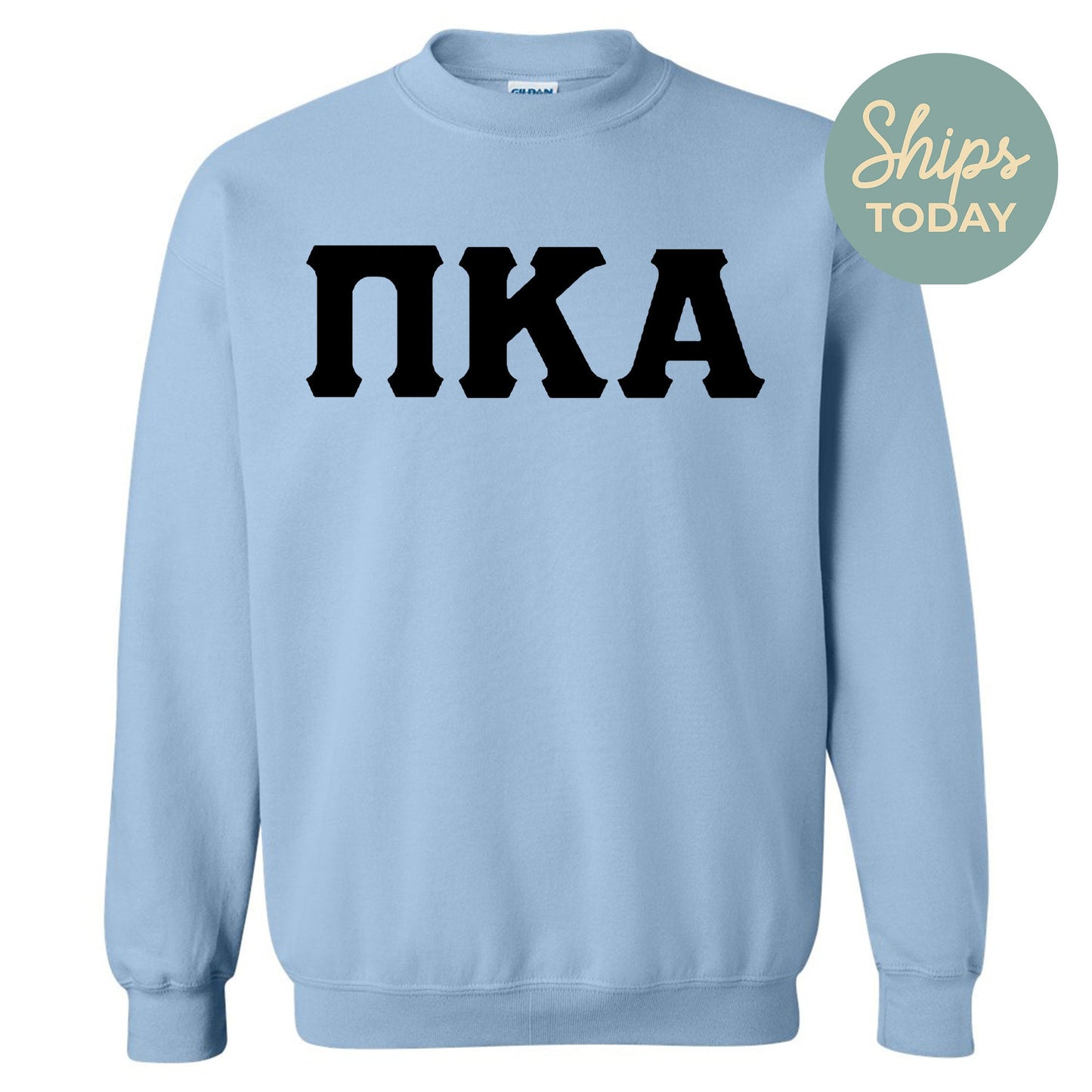 Pi Kappa Alpha Black Letters Fraternity Sweatshirt _ 34925g