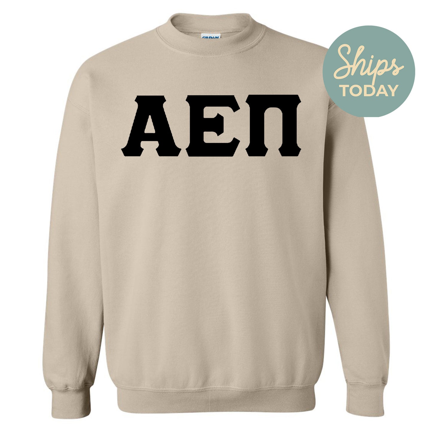 Alpha Epsilon Pi Black Letters Fraternity Sweatshirt _ 34907g