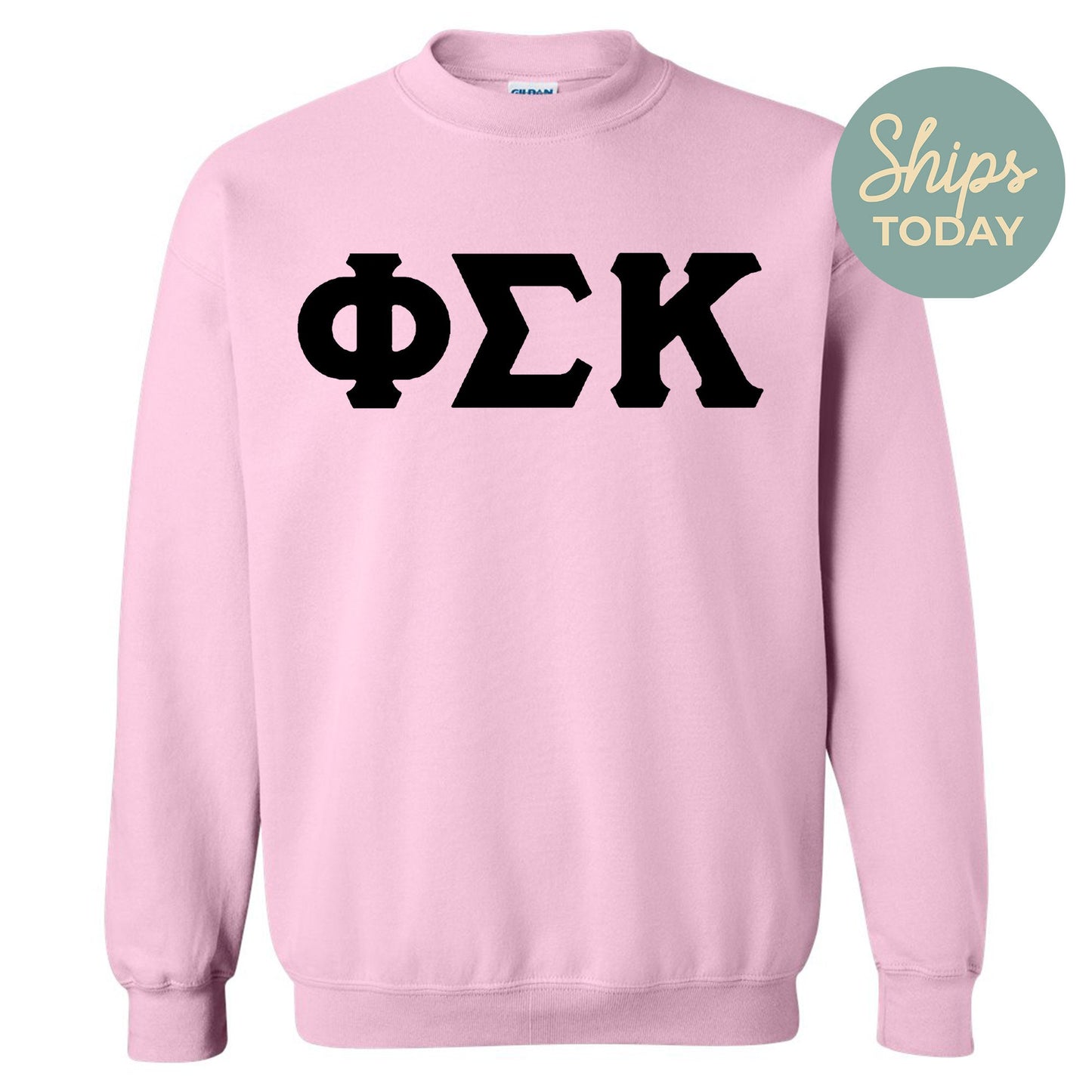 Phi Sigma Kappa Black Letters Fraternity Sweatshirt _ 34924g