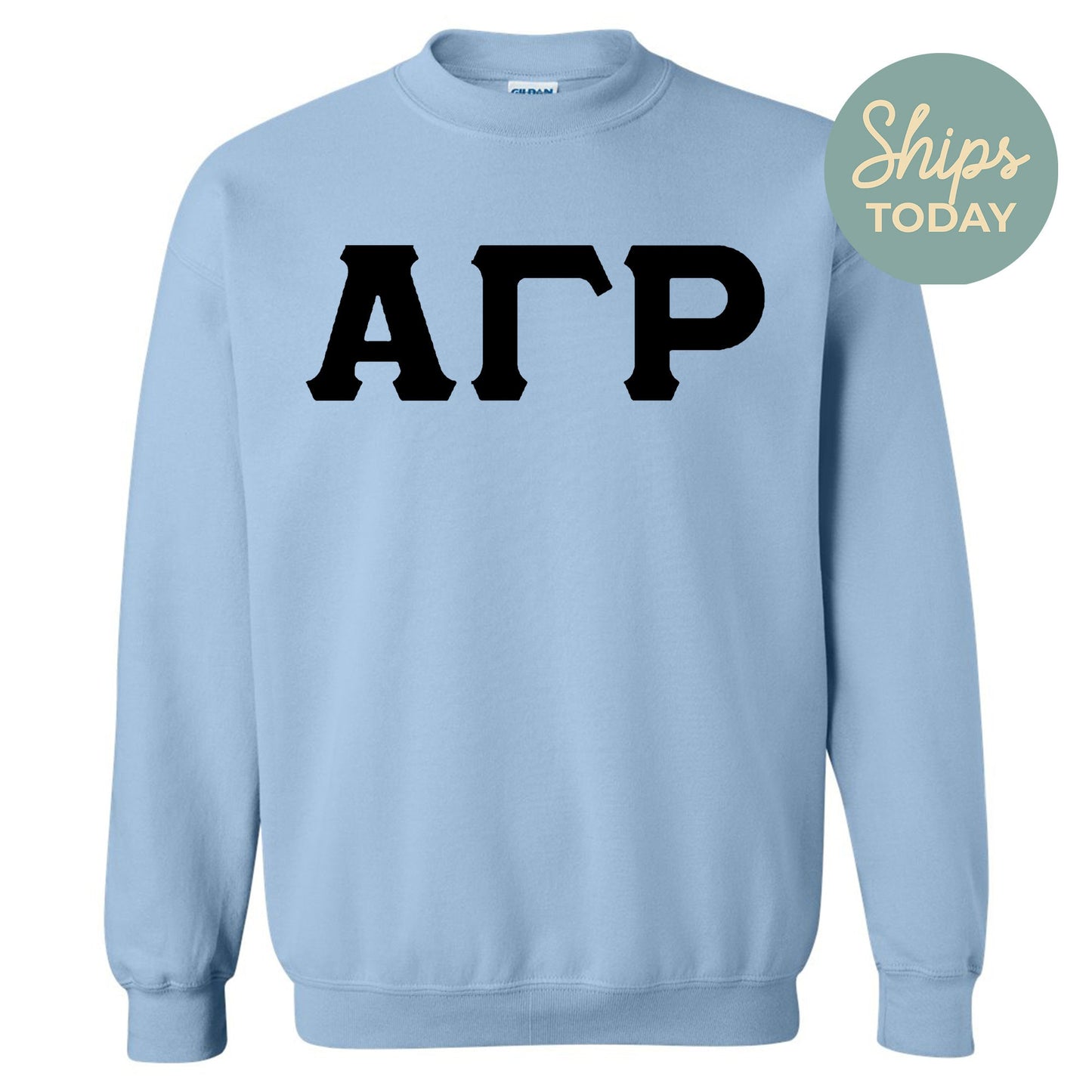 Alpha Gamma Rho Black Letters Fraternity Sweatshirt _ 34908g