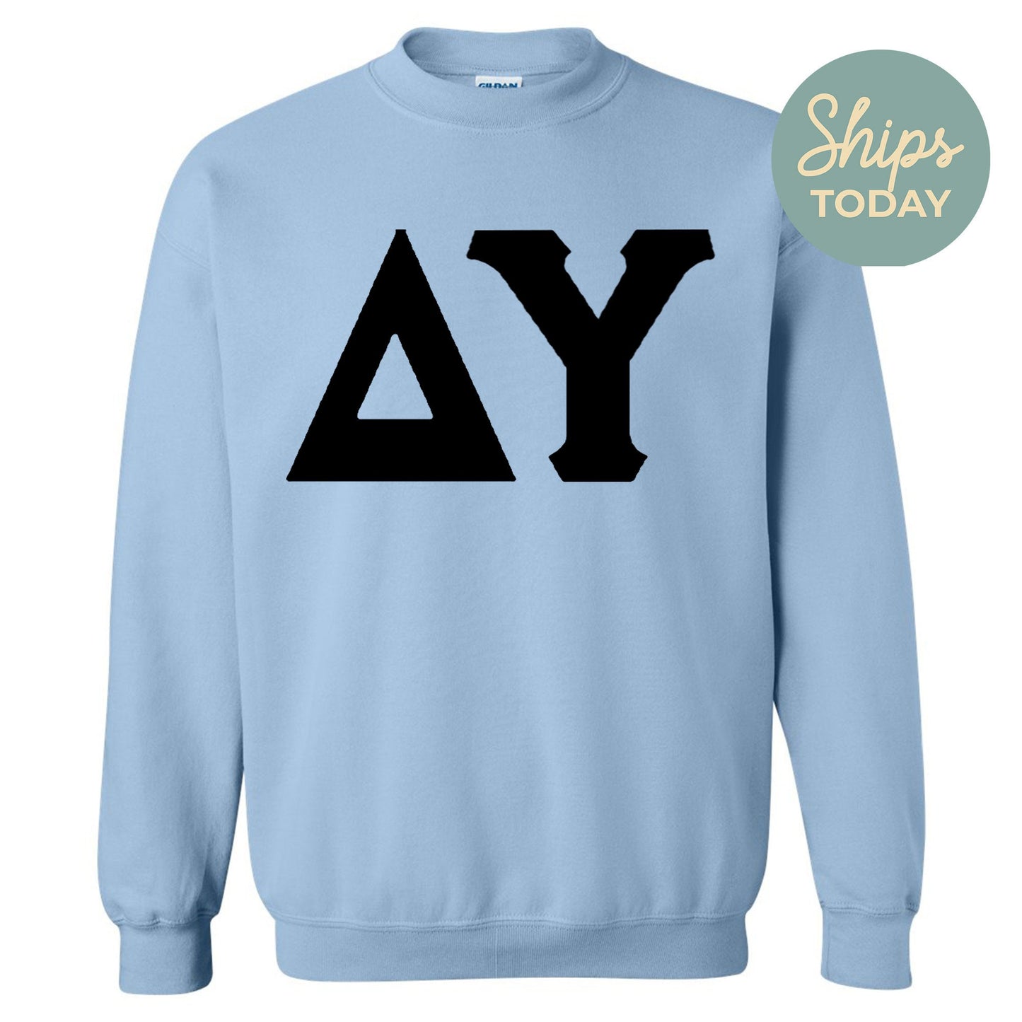 Delta Upsilon Black Letters Fraternity Sweatshirt _ 34916g