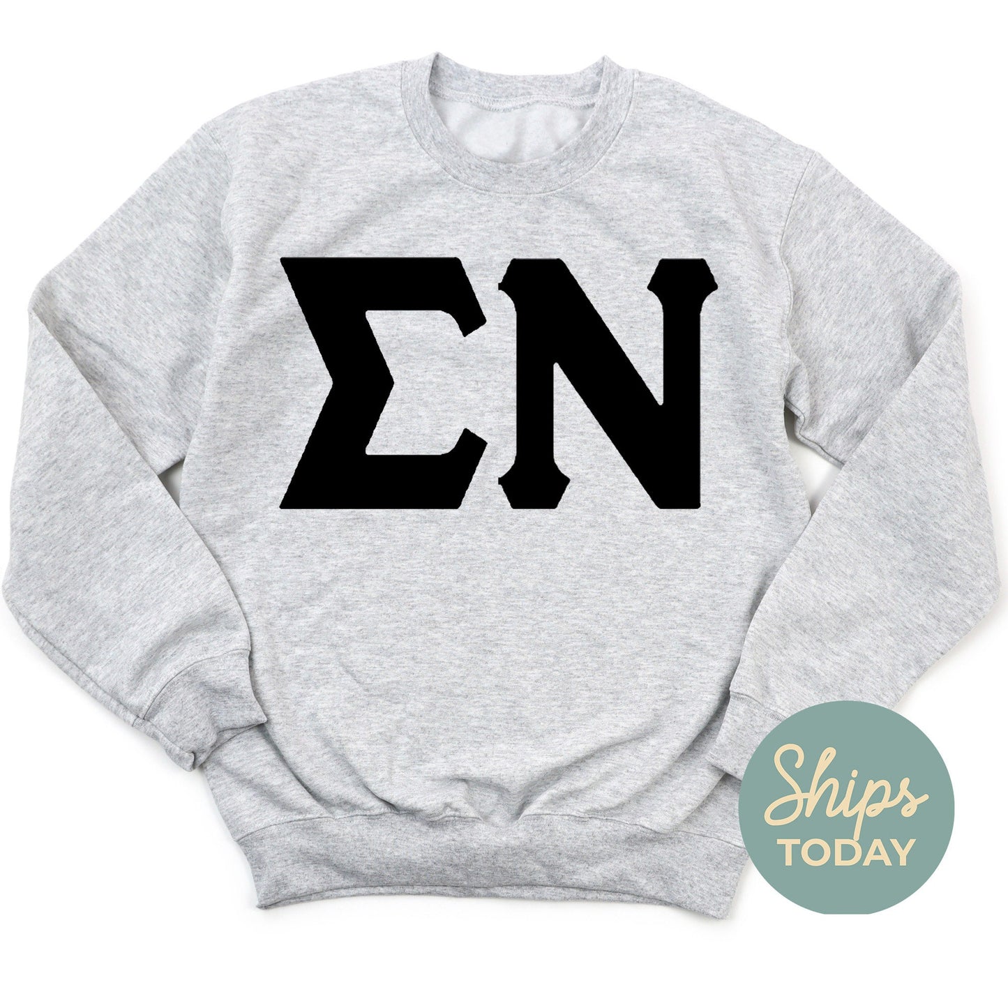 Sigma Nu Black Letters Fraternity Sweatshirt _ 34930g