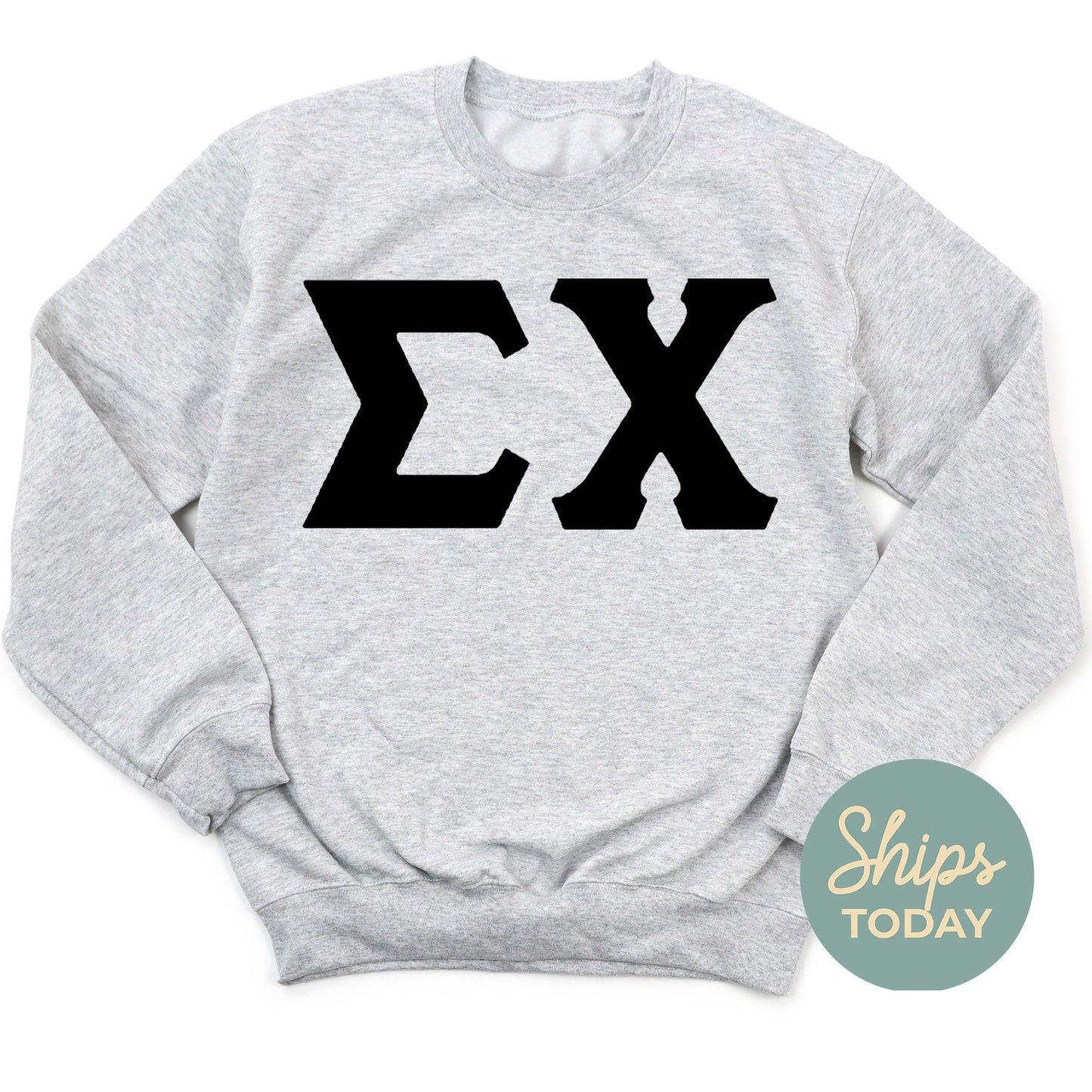 Sigma Chi Black Letters Fraternity Sweatshirt _ 34929g